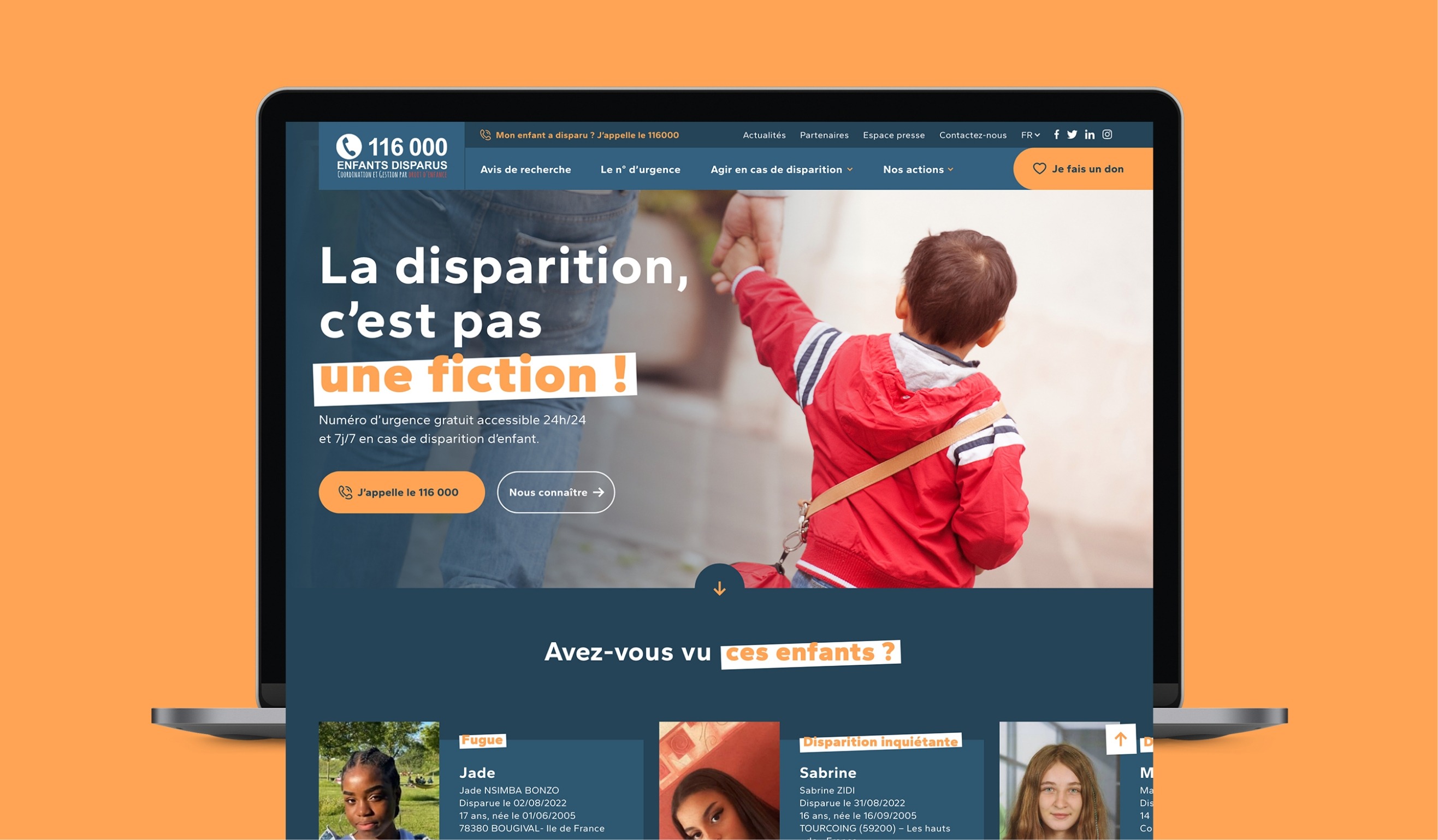 Présentation projet 116000 enfants disparus