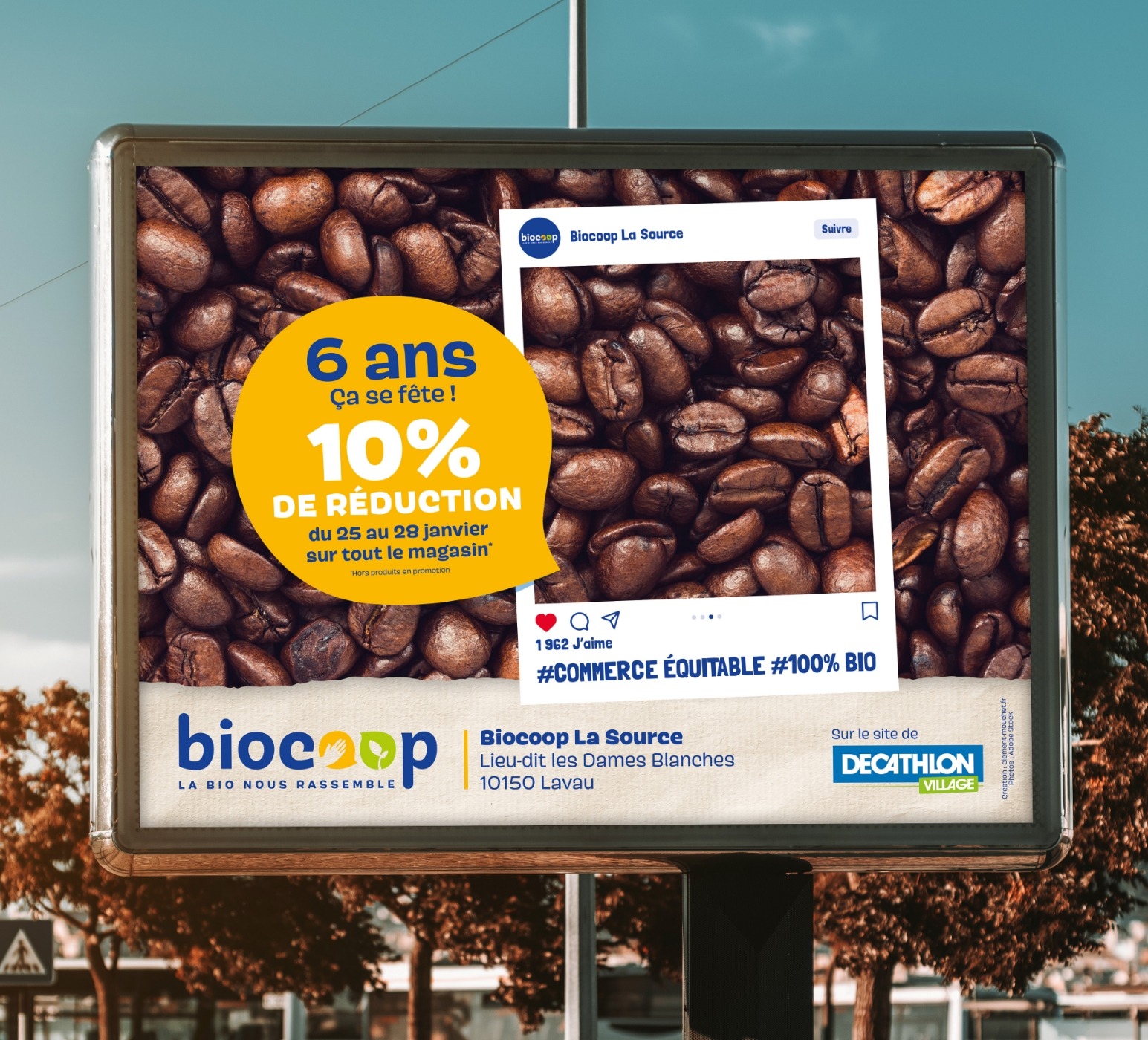 Projet supports de communication - 6 ans Biocoop La Source