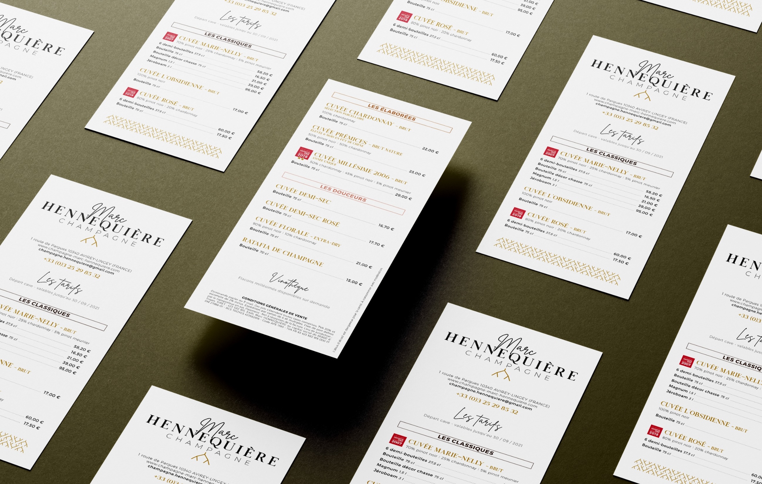 Fiche tarifs Champagne Marc Hennequiere