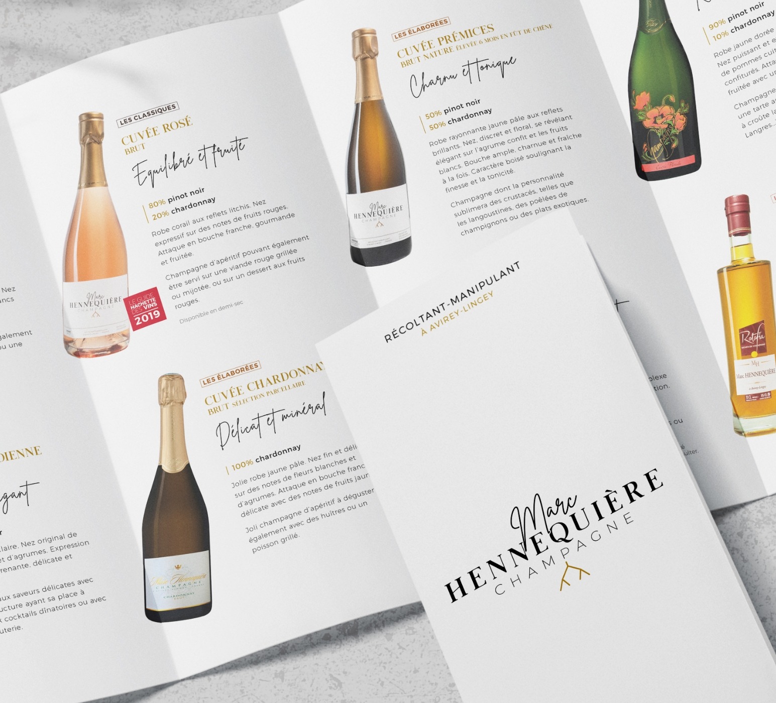 Projet design d’interfaces et supports de communication - Champagne Marc Hennequiere