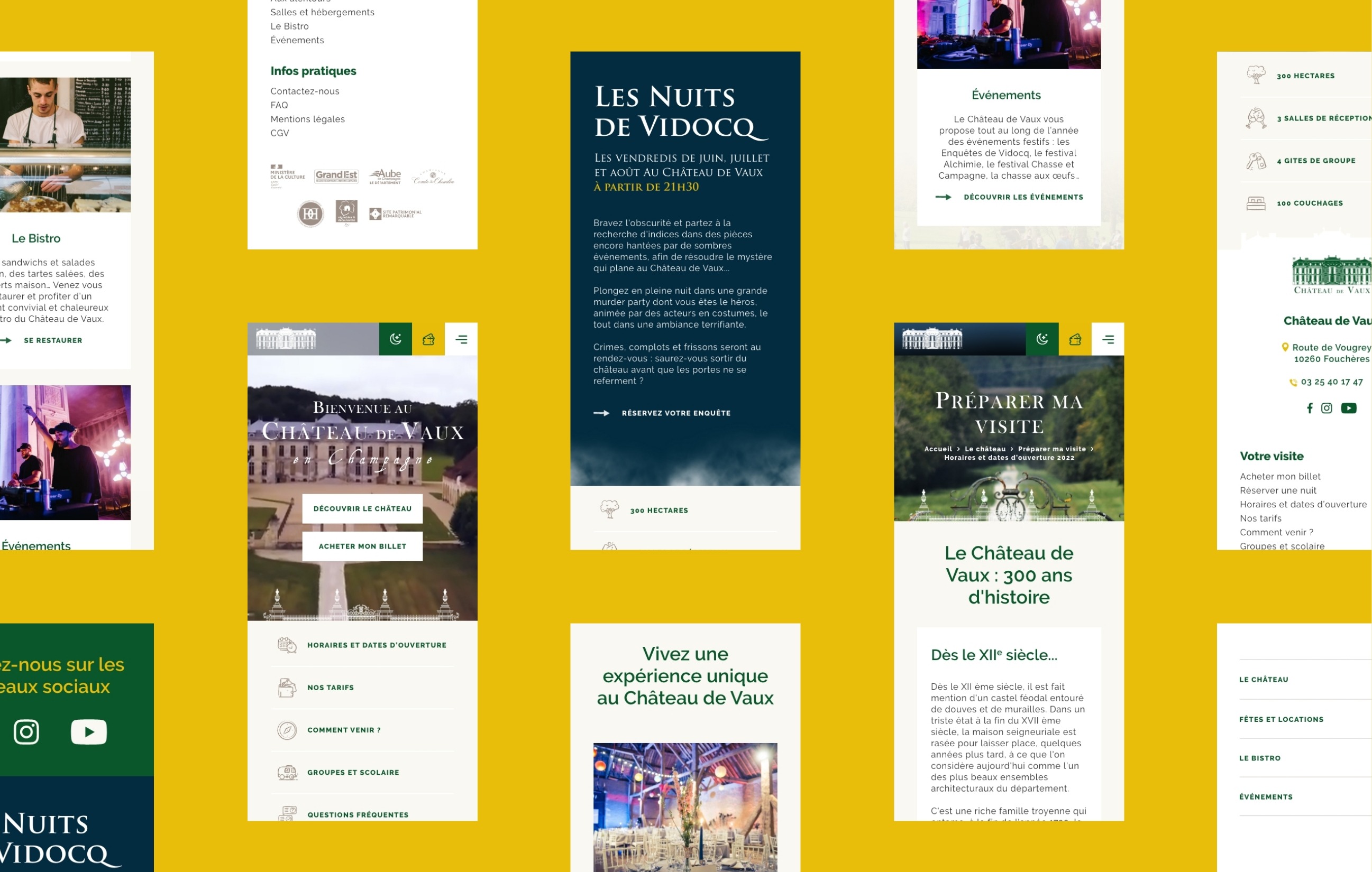 Version responsive du site Internet du Château de Vaux