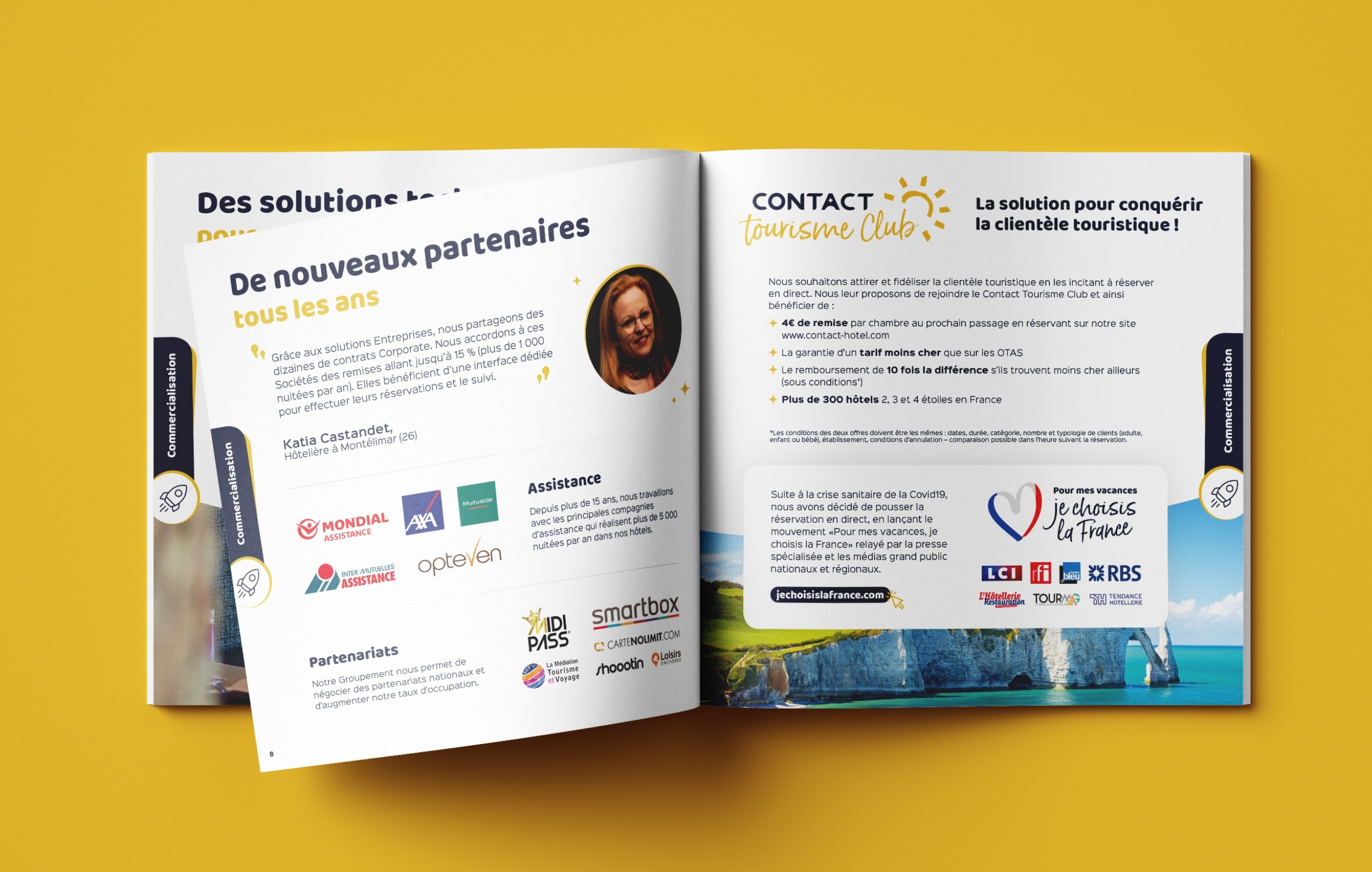 Intérieur brochure développement Contact Hôtels