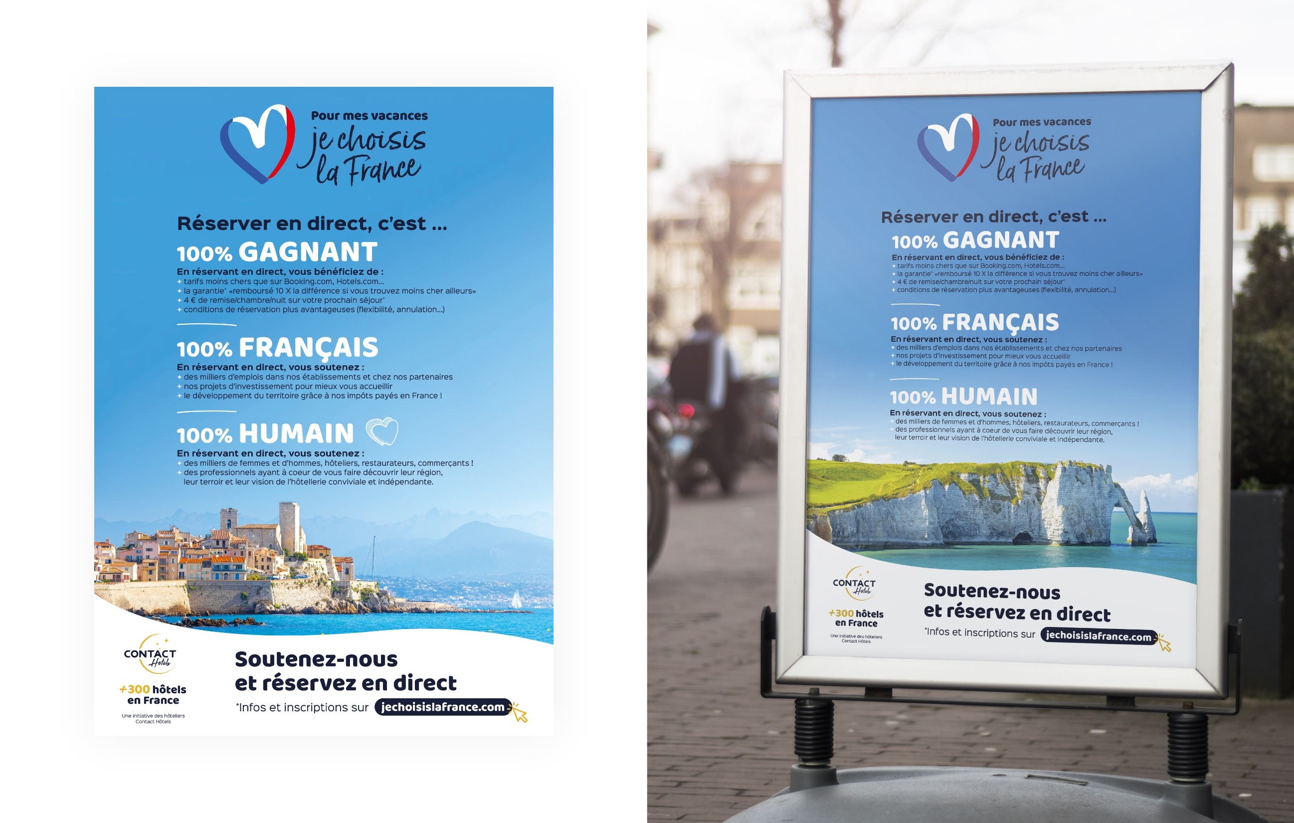 Affiche "Je choisis la France" Contact Hôtels