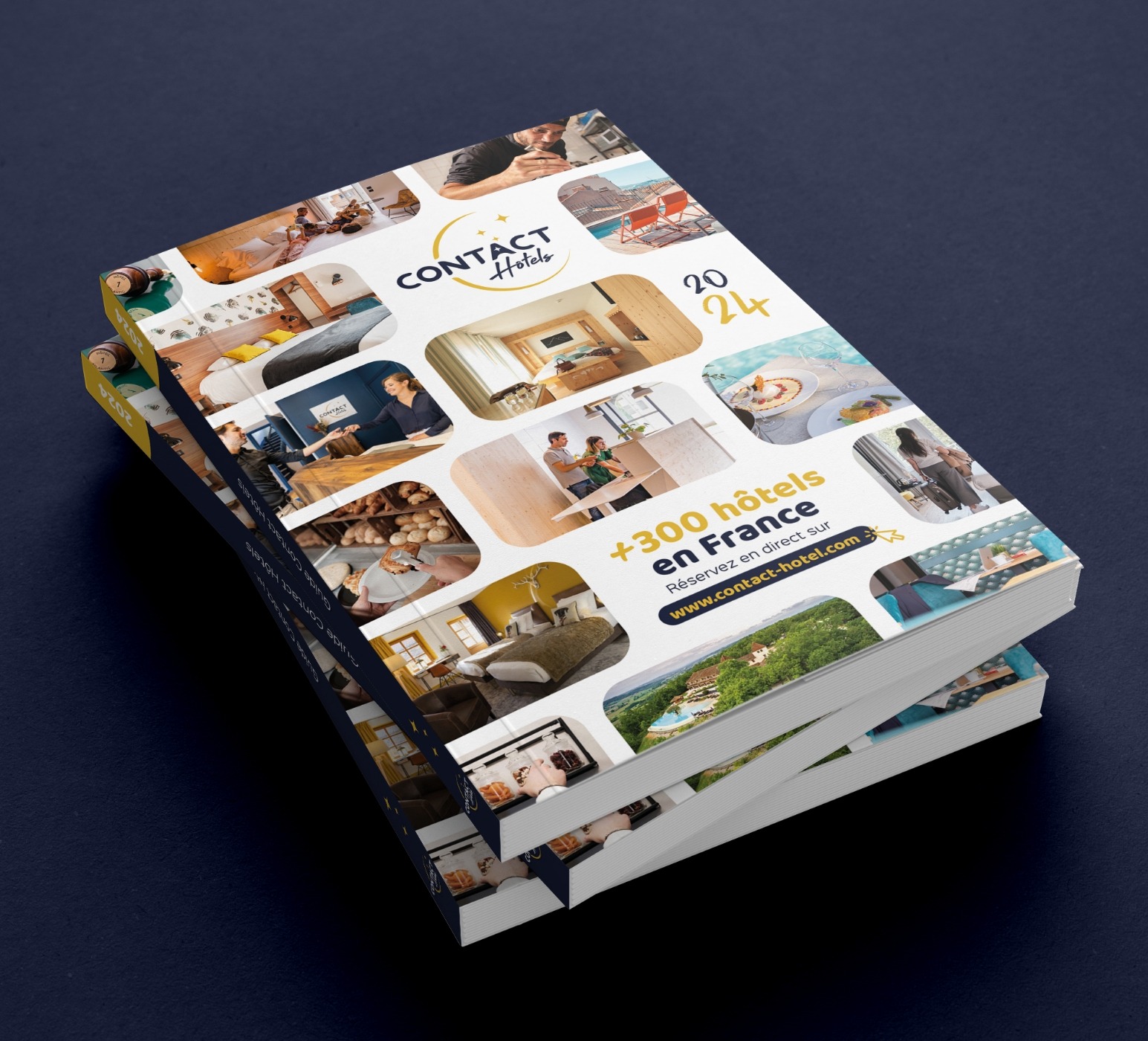 Projet design d’interfaces, identité de marque et supports de communication - Contact Hôtels