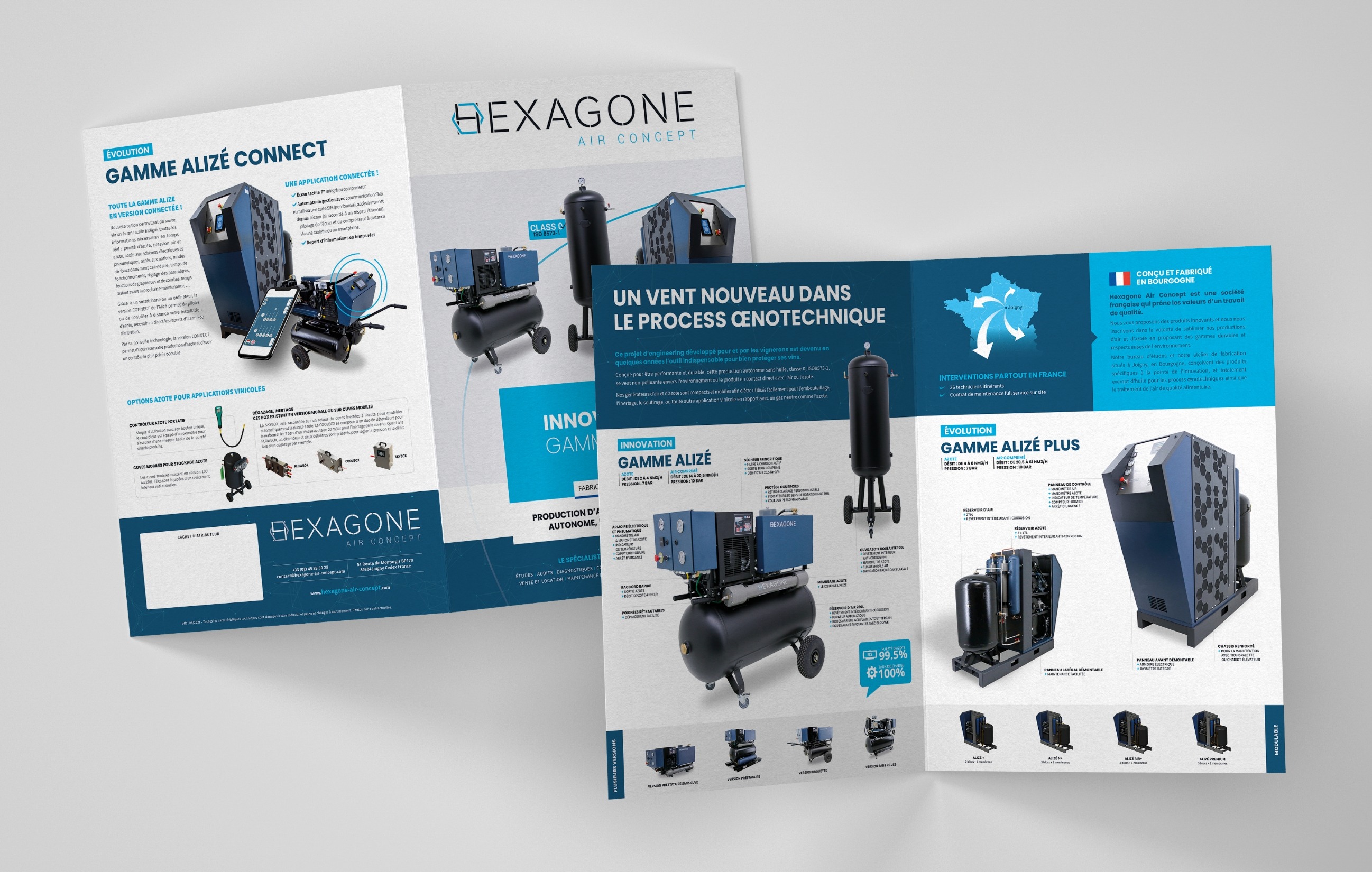Plaquette recto-verso Hexagone Air Concept