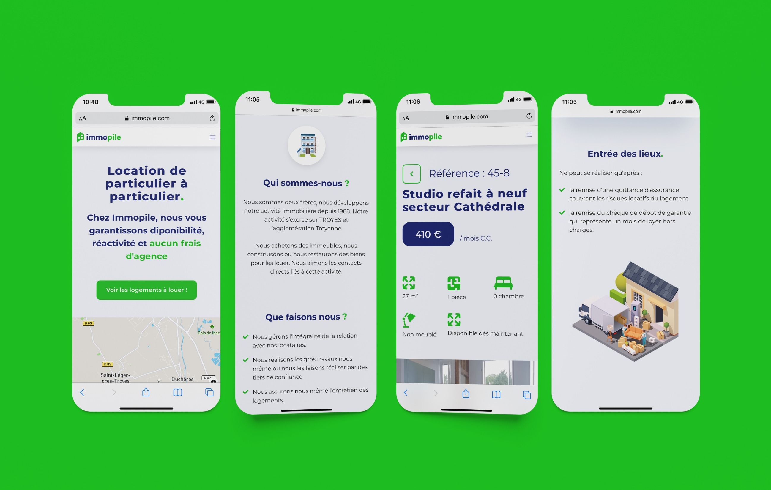 Version responsive du site Internet Immopile