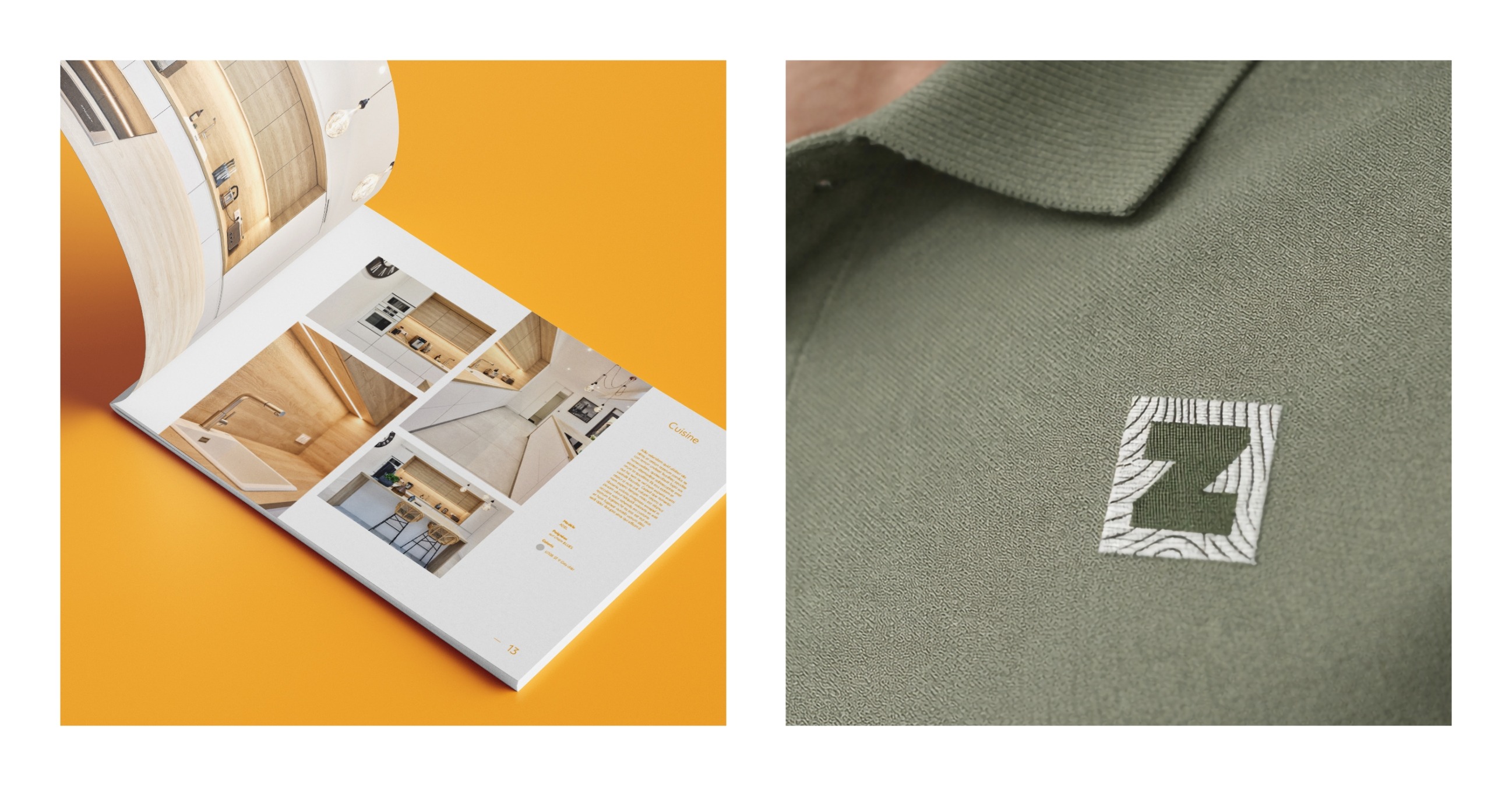 Brochure IZZI et broderie du logo sur polo