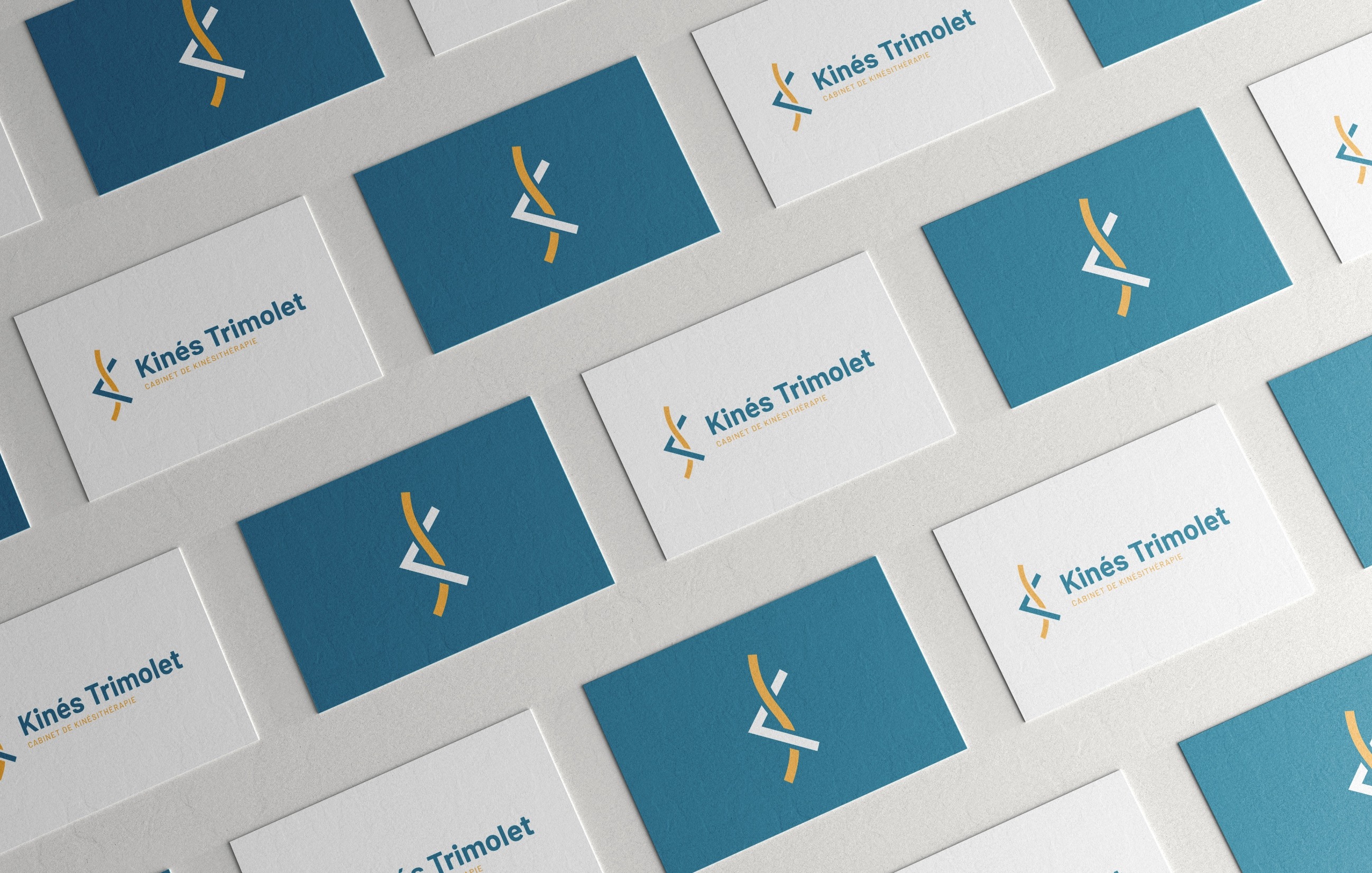 Logo Kinés Trimolet sur cartes de visite