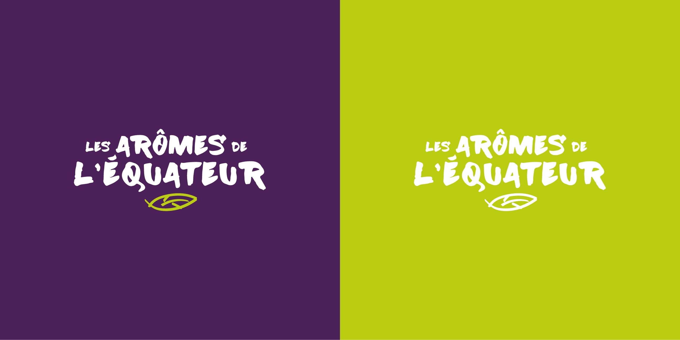 Logo négatif Les arômes de l'équateur