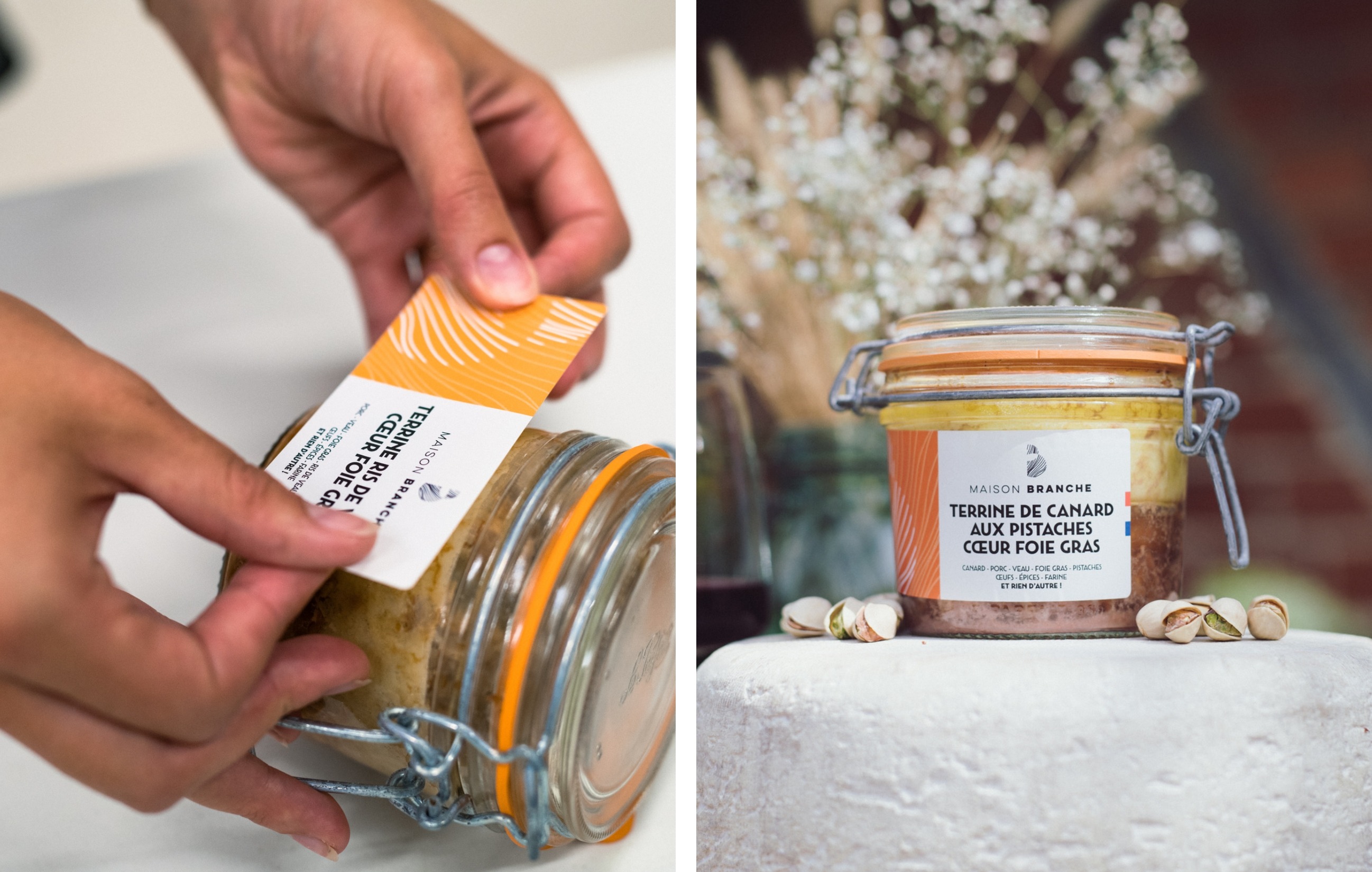 Photos des bocaux de la conserverie Maison Branche