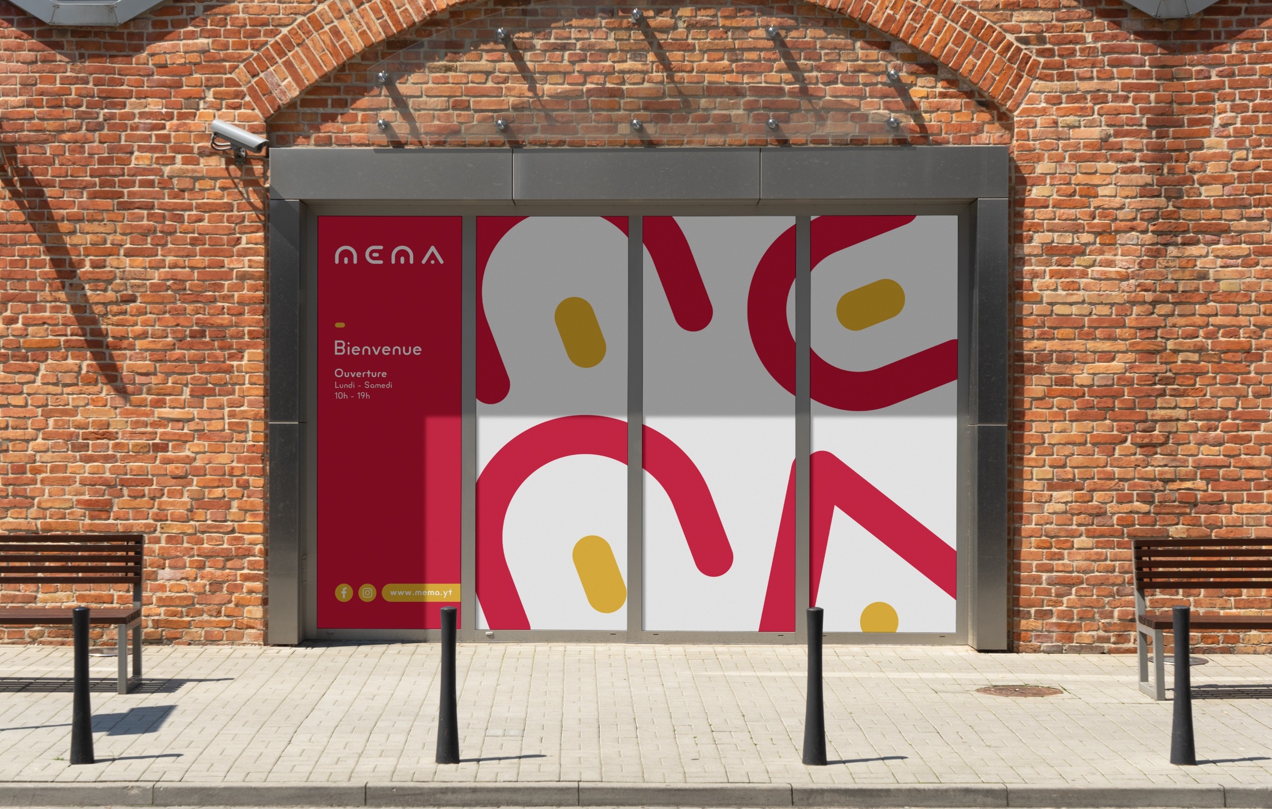 Vitrophanie magasin MEMA
