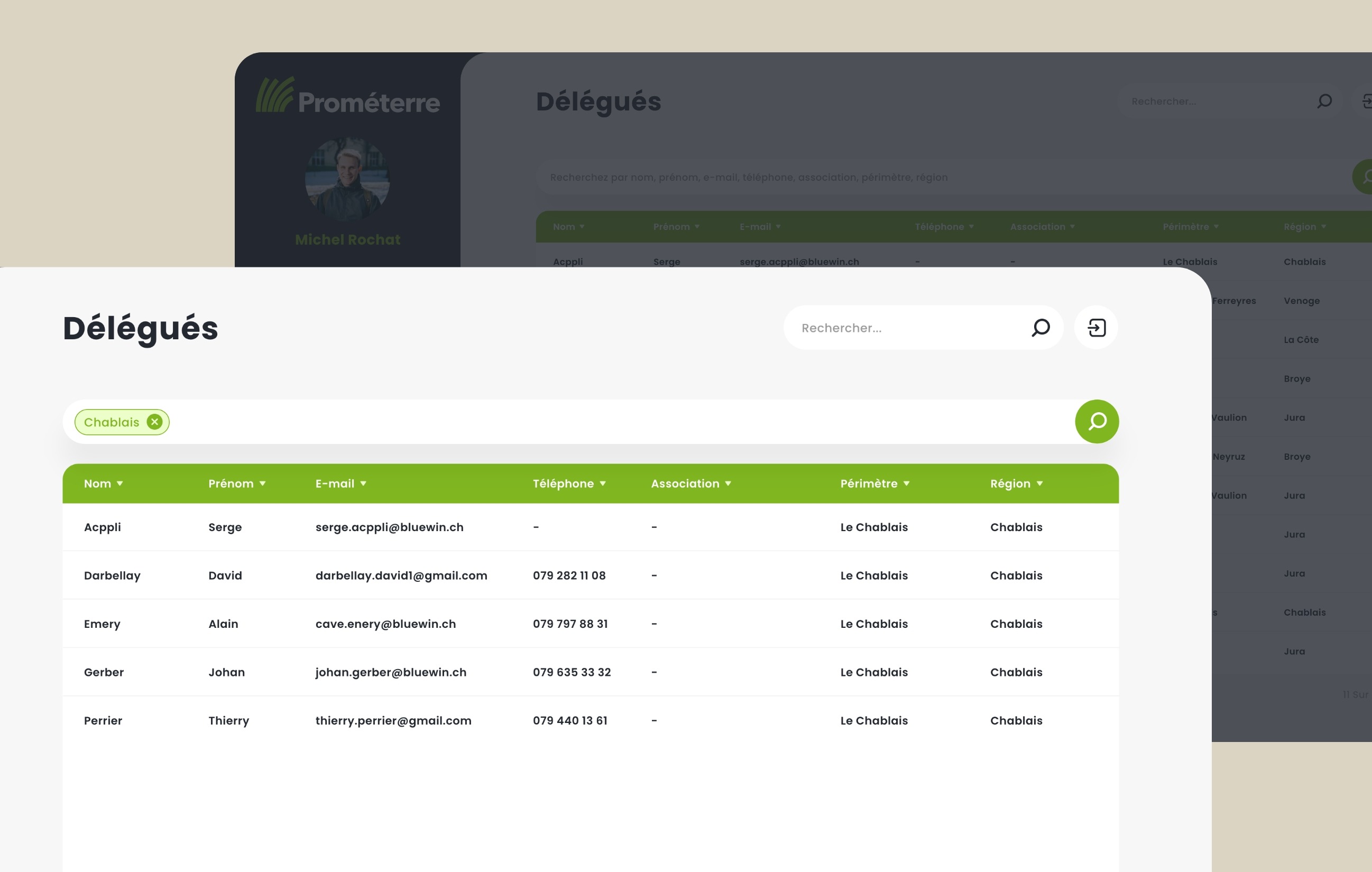 Design d'interface Prométerre