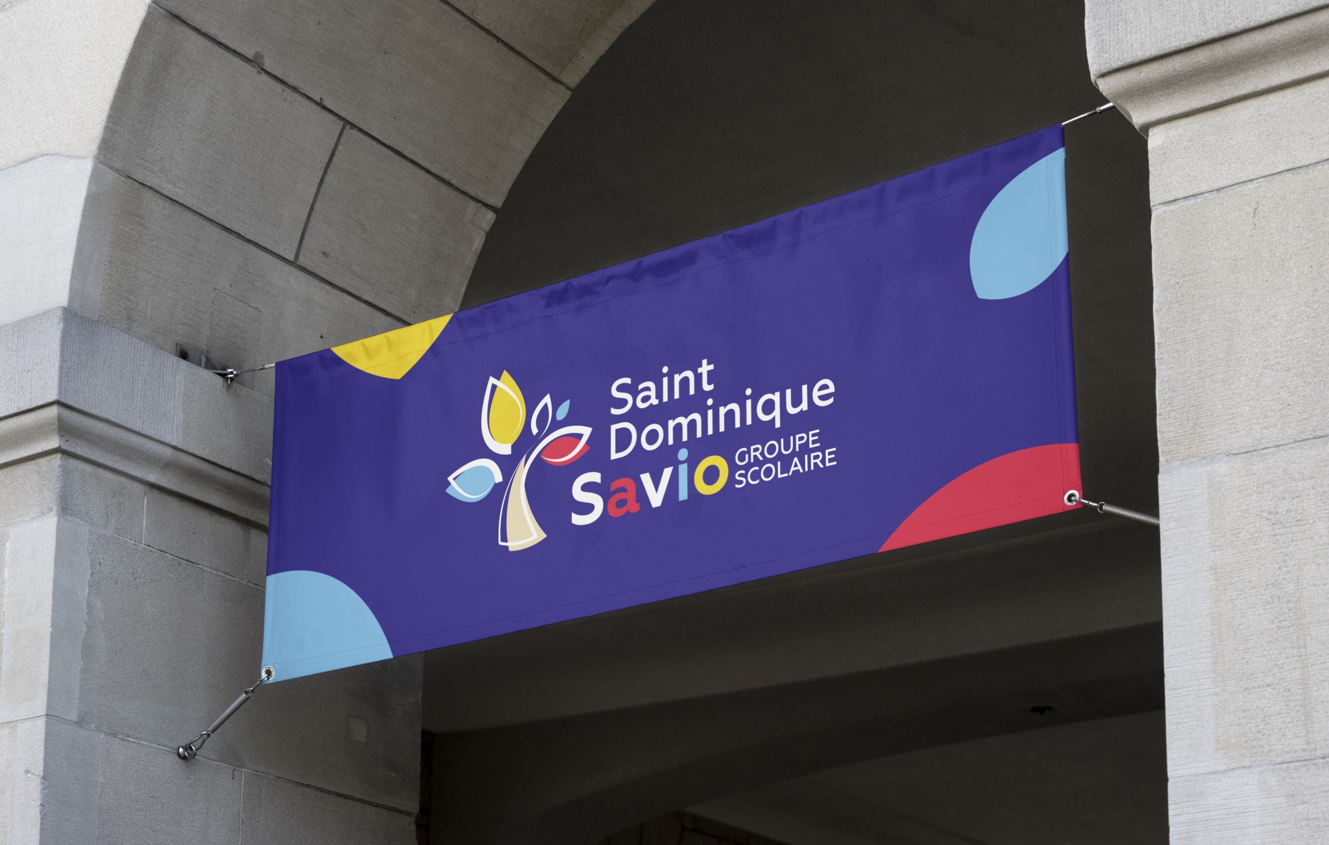 Logo Saint Dominique Savio sur banderole