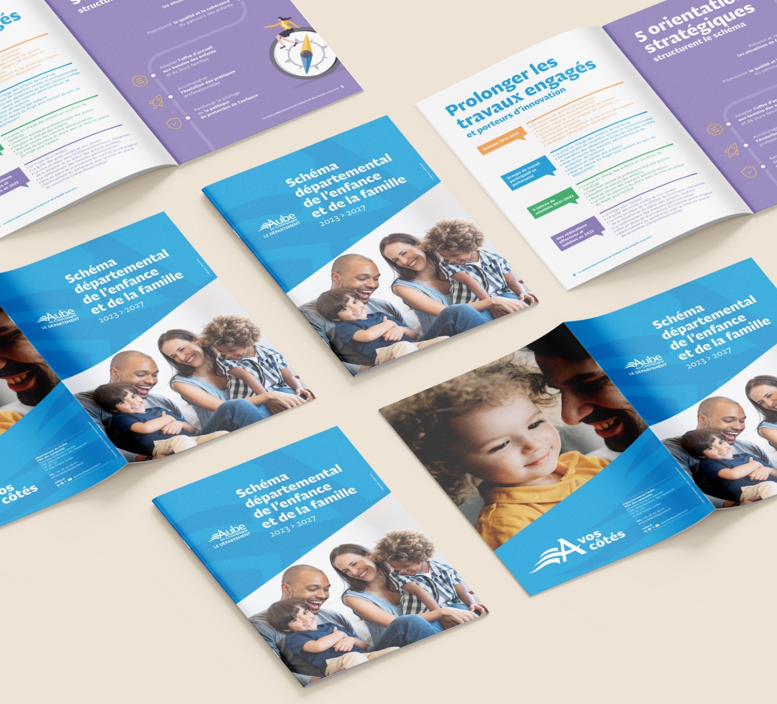 Projet supports de communication - Brochure enfance et famille du Département de l'Aube