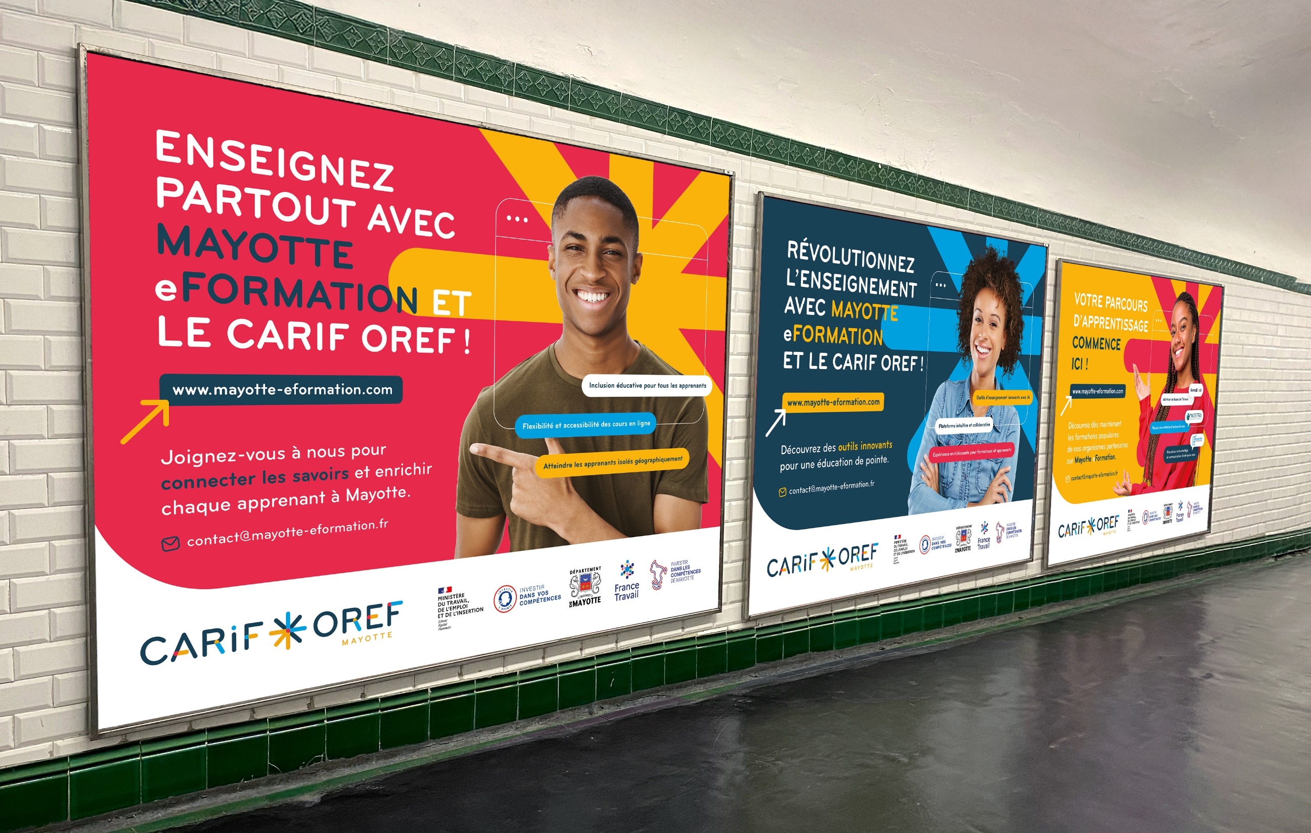 Campagne d'affiches 4x3 pour Carif Oref Mayotte