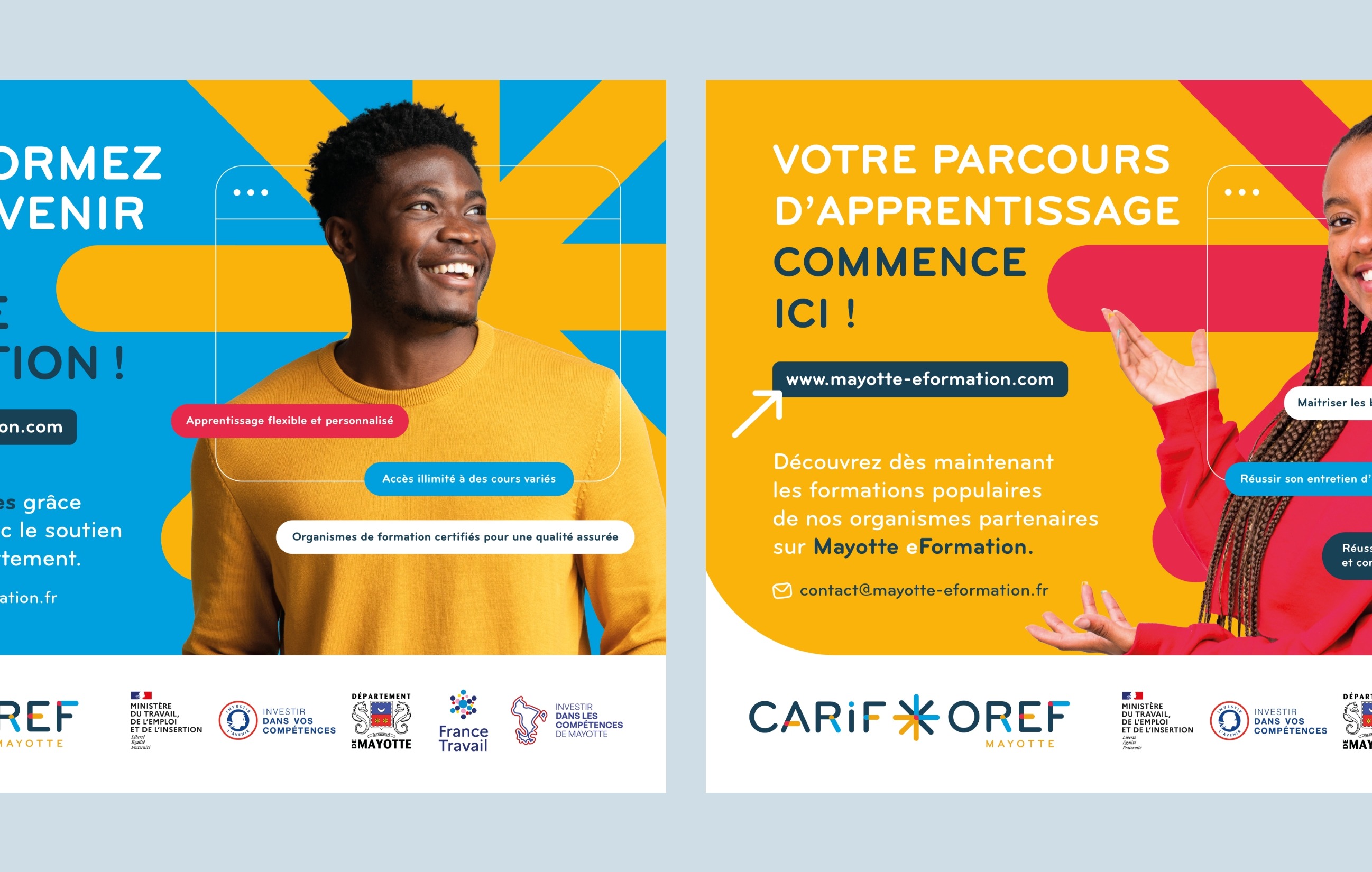 Campagne d'affiches 4x3 pour Carif Oref Mayotte