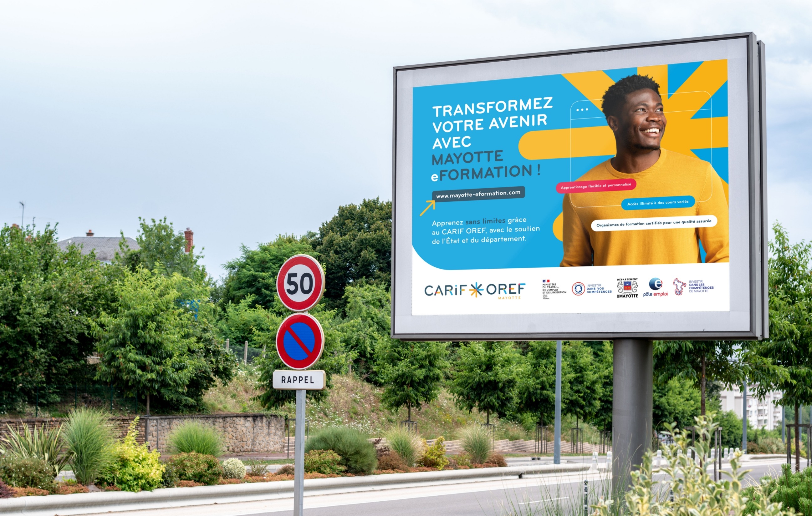 Campagne d'affiches 4x3 pour Carif Oref Mayotte