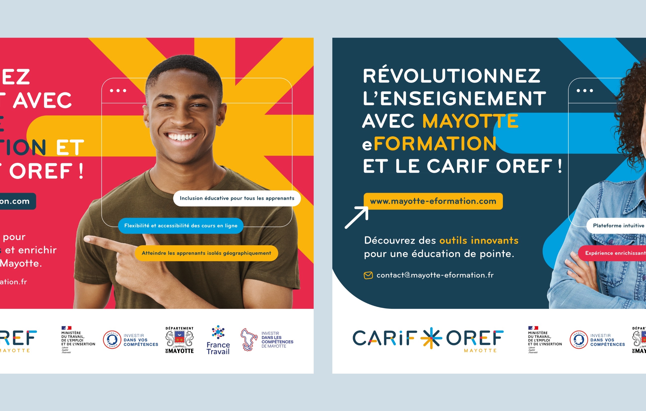 Campagne d'affiches 4x3 pour Carif Oref Mayotte