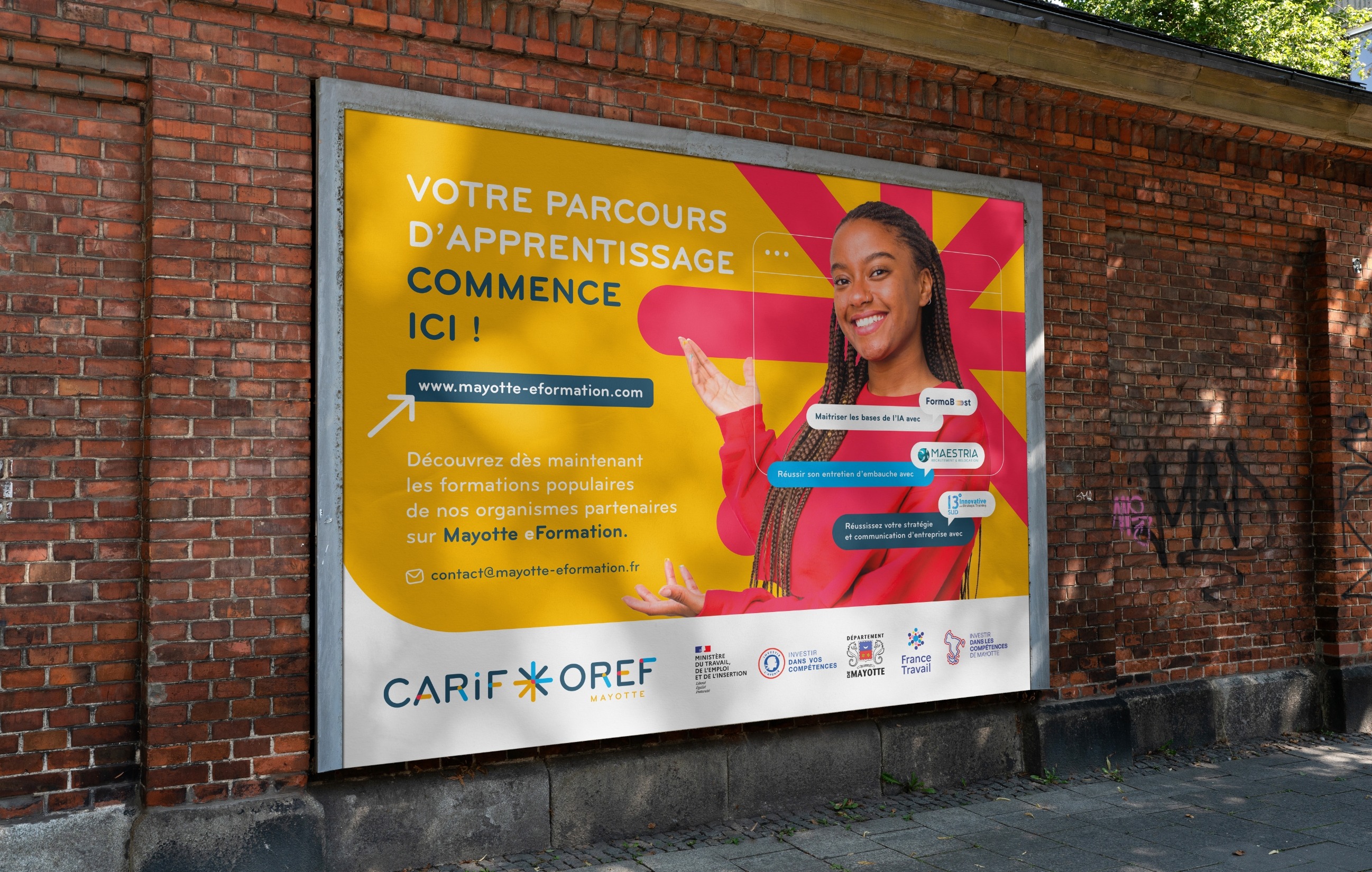 Campagne d'affiches 4x3 pour Carif Oref Mayotte