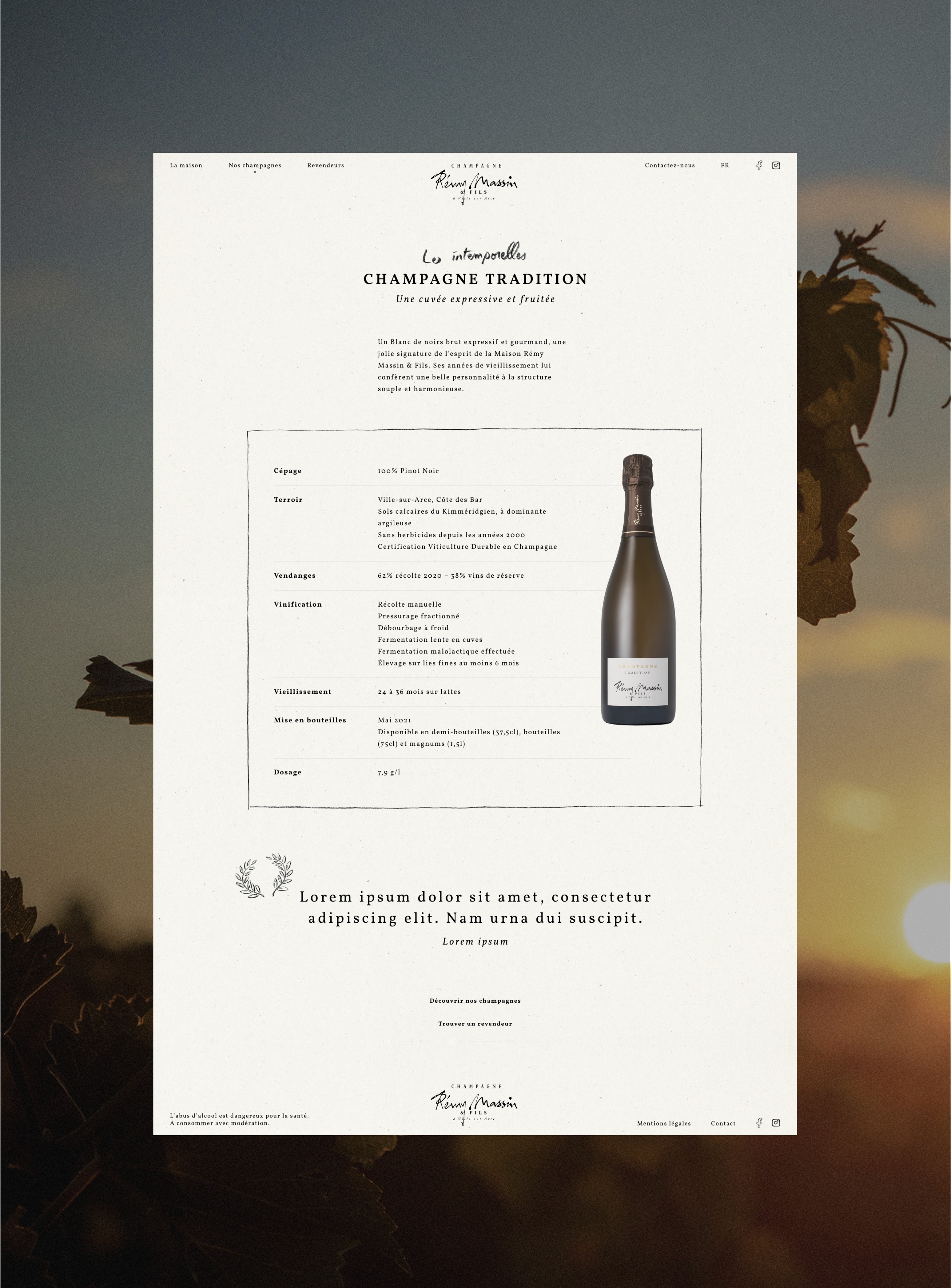 Site Internet Champagne Rémy Massin