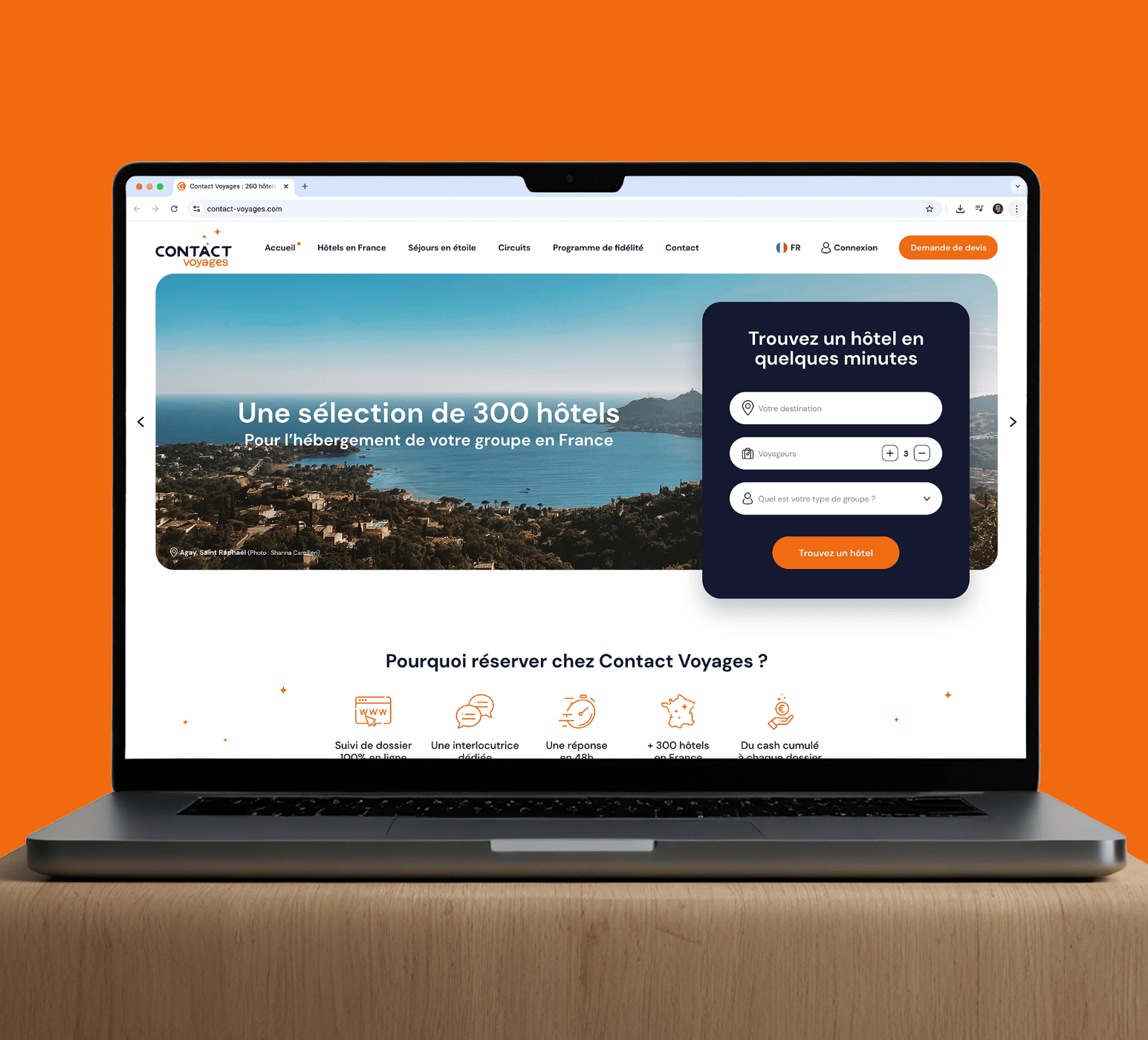 Projet design d’interfaces - Contact Voyages