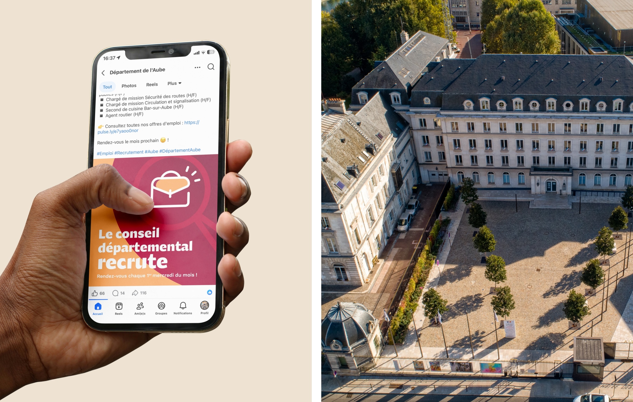 Page facebook du Département de l'Aube