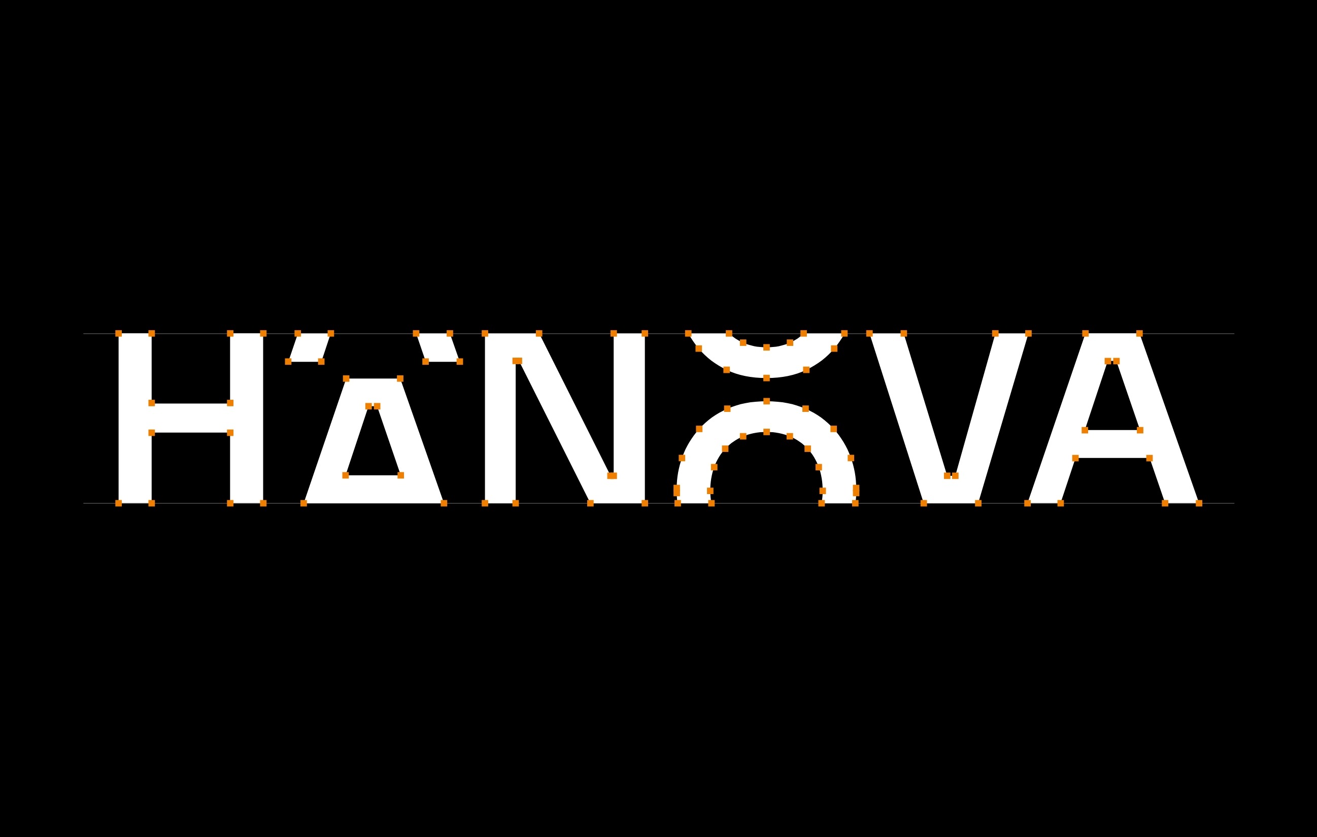 Construction du logo Hanova