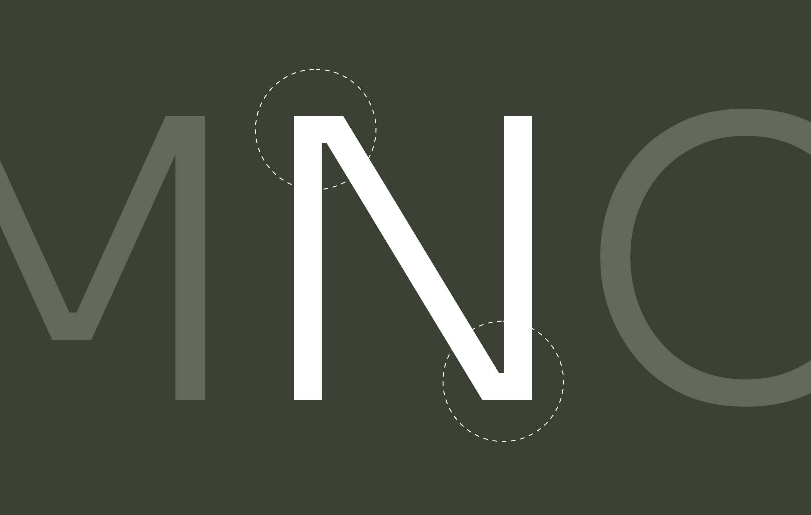Détail typographique du logo Hanova