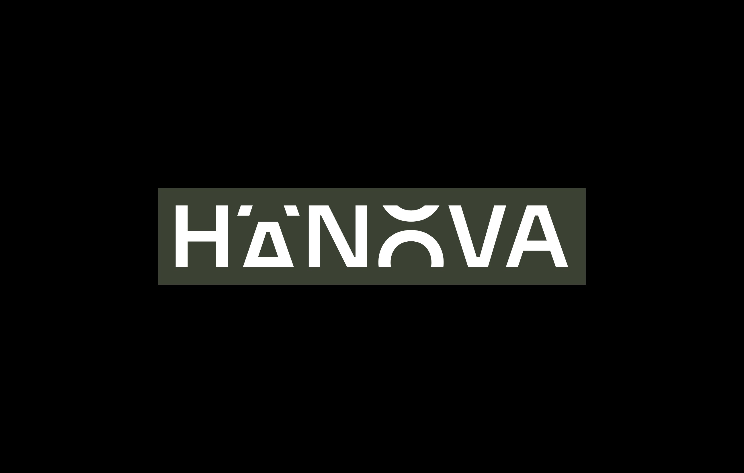 Logo Hanova sur fond noir