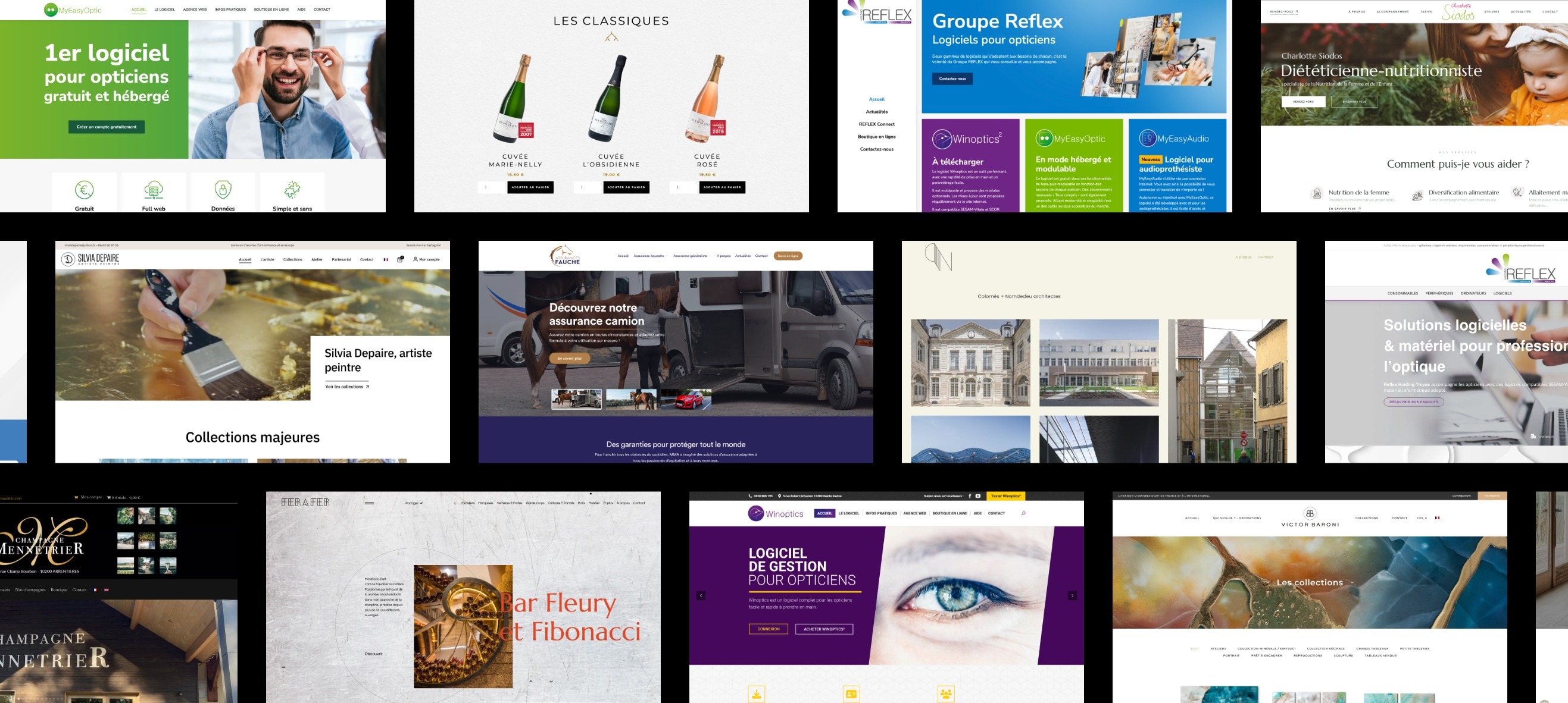 Sélection de sites web accompagnés en gestion et maintenance