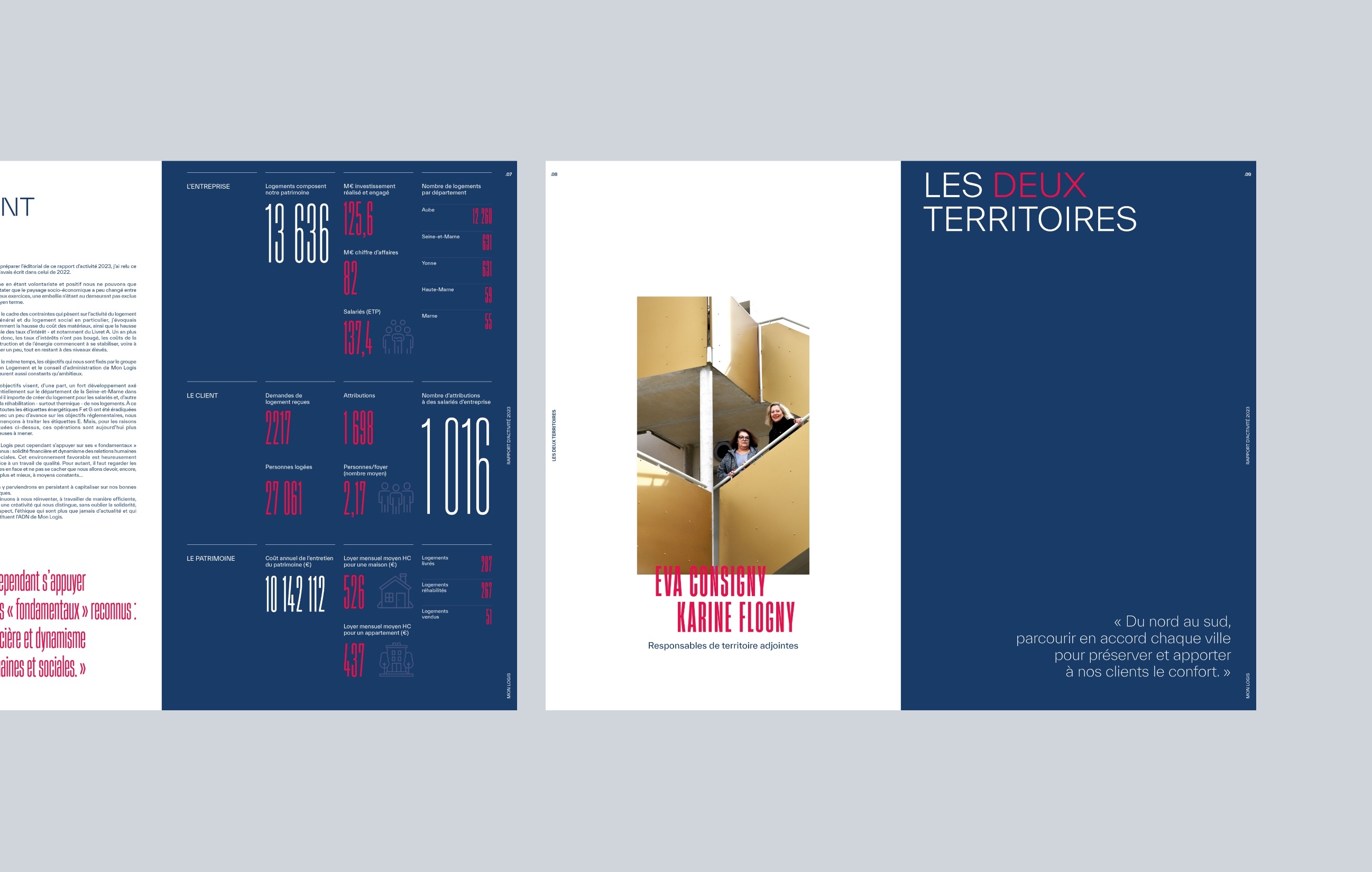 Brochure du rapport d'activité 2023 de Mon Logis