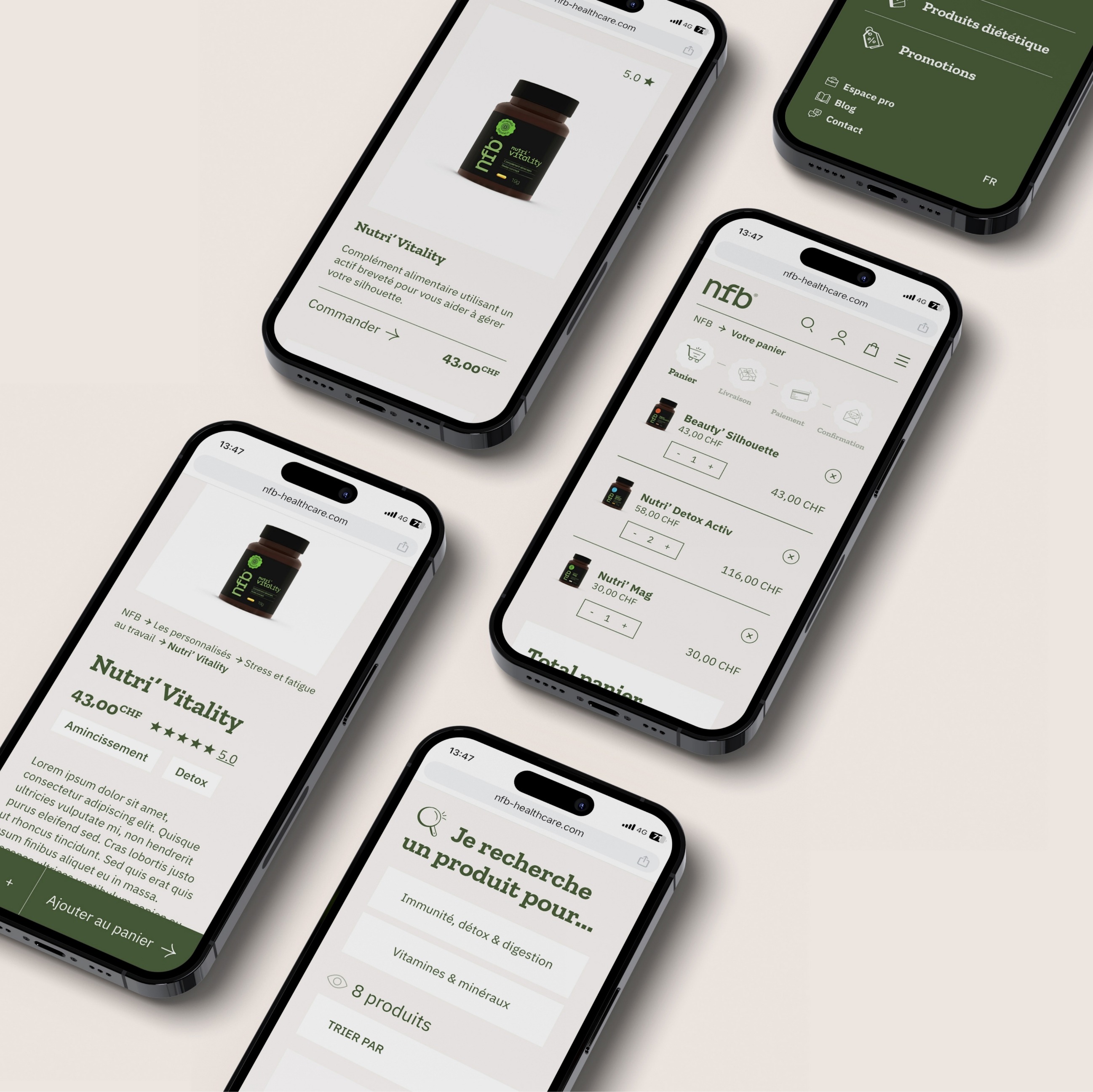 Version responsive du site Internet NFB Healthcare