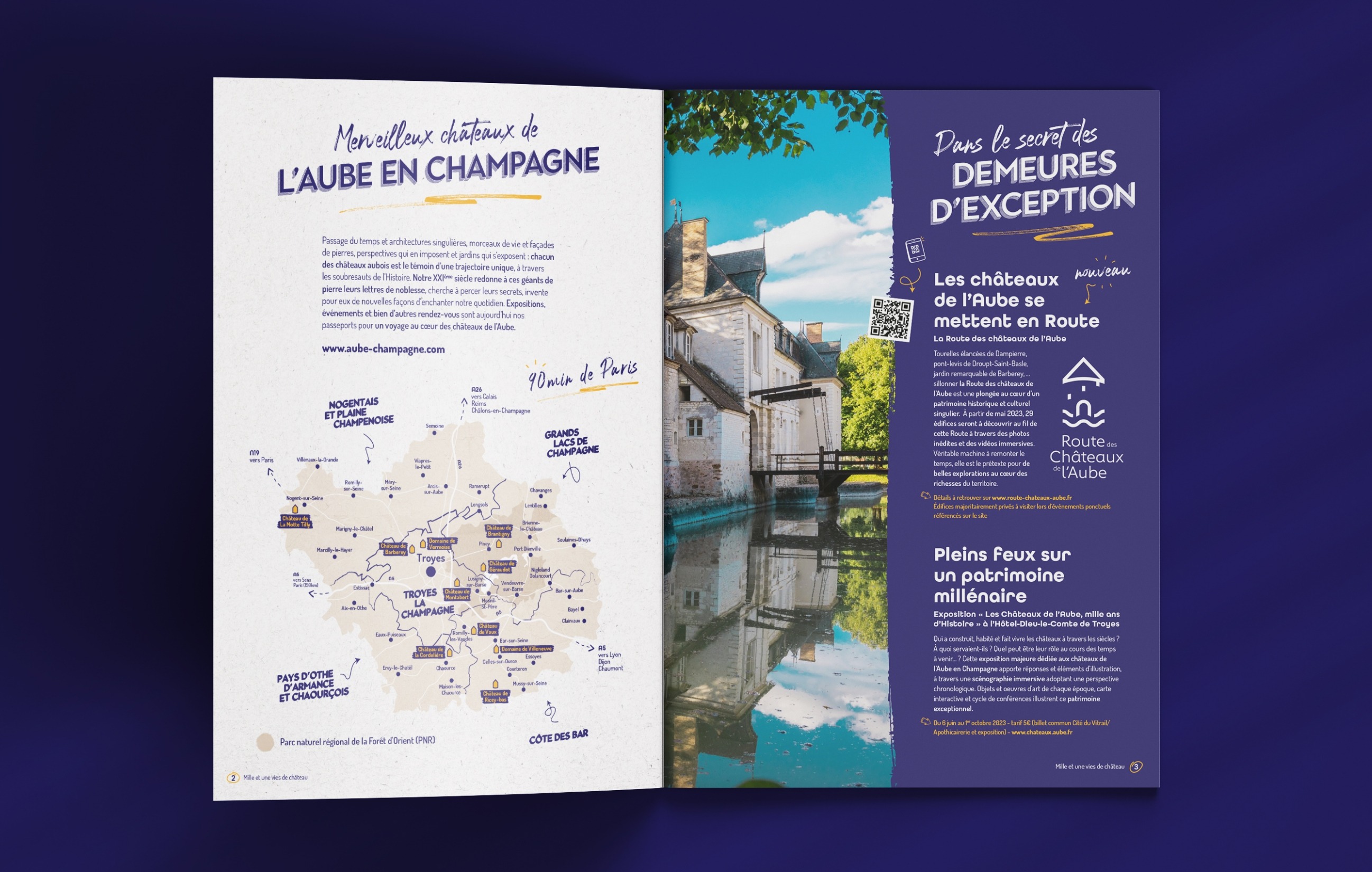 Brochure de la Route des châteaux de l'Aube