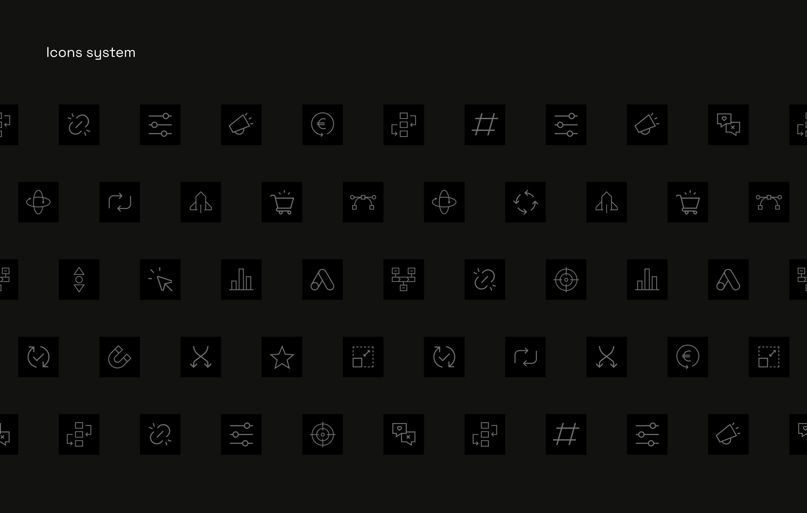 Pictogrammes du site Internet Silens