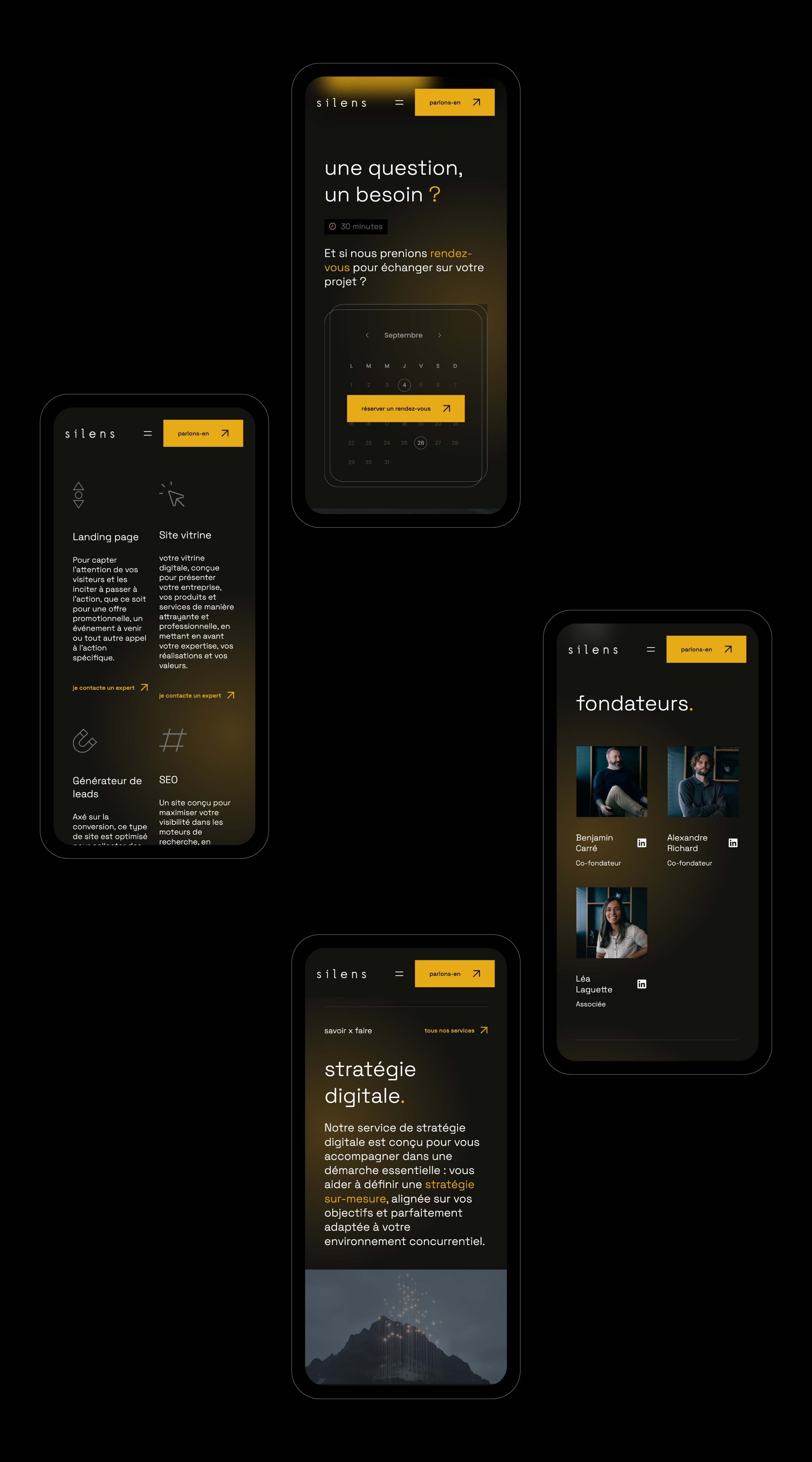 Version responsive du site Internet Silens