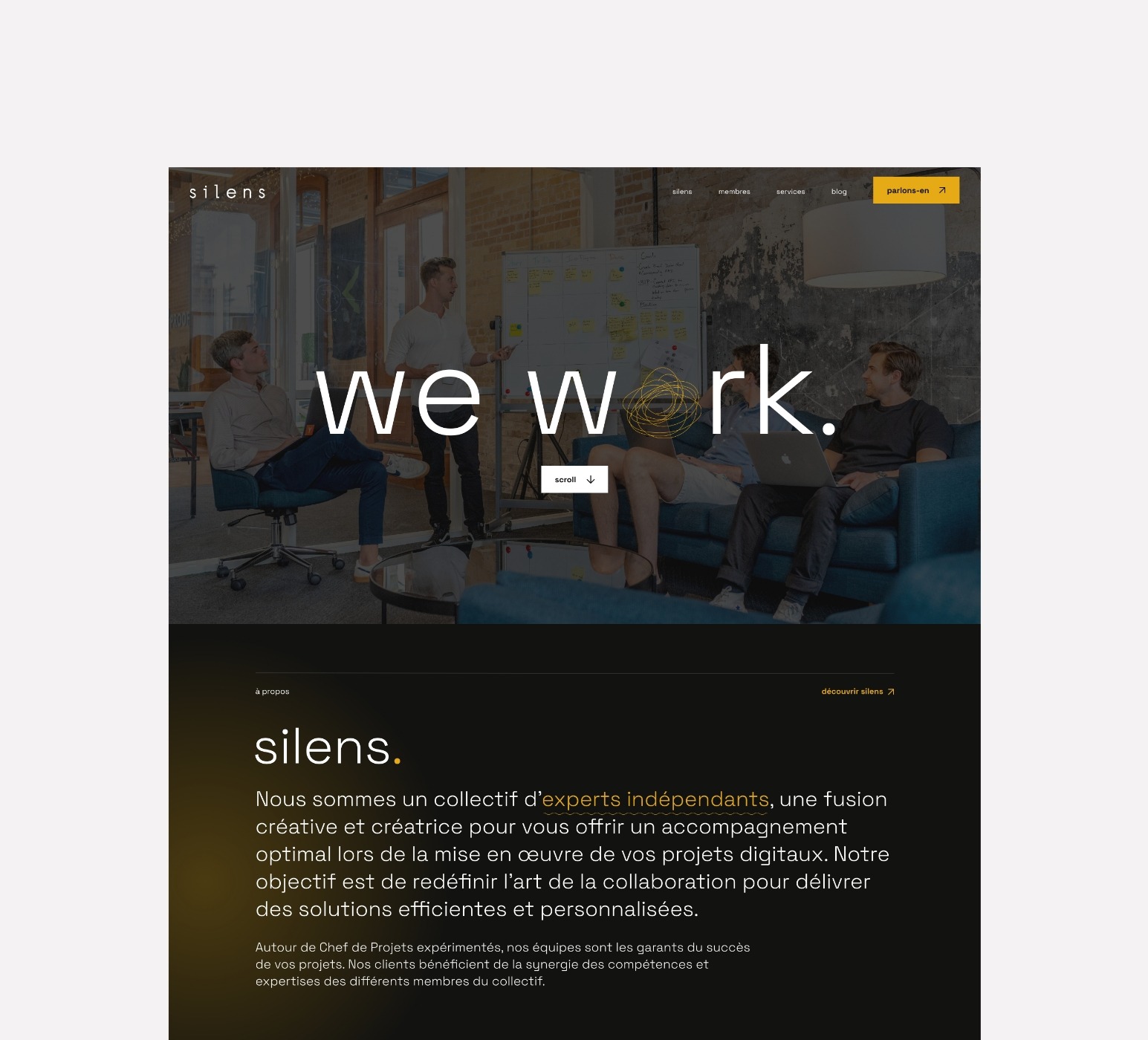 Projet design d’interfaces - Silens we work