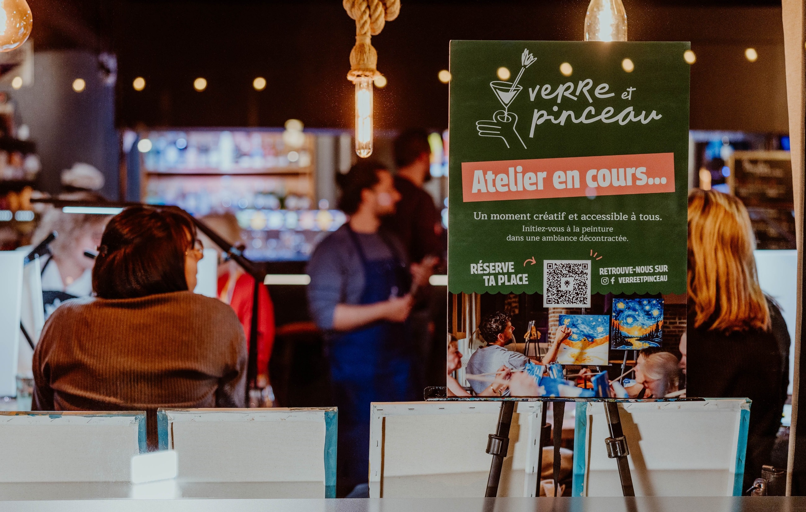 Panneau signalétique Verre et Pinceau
