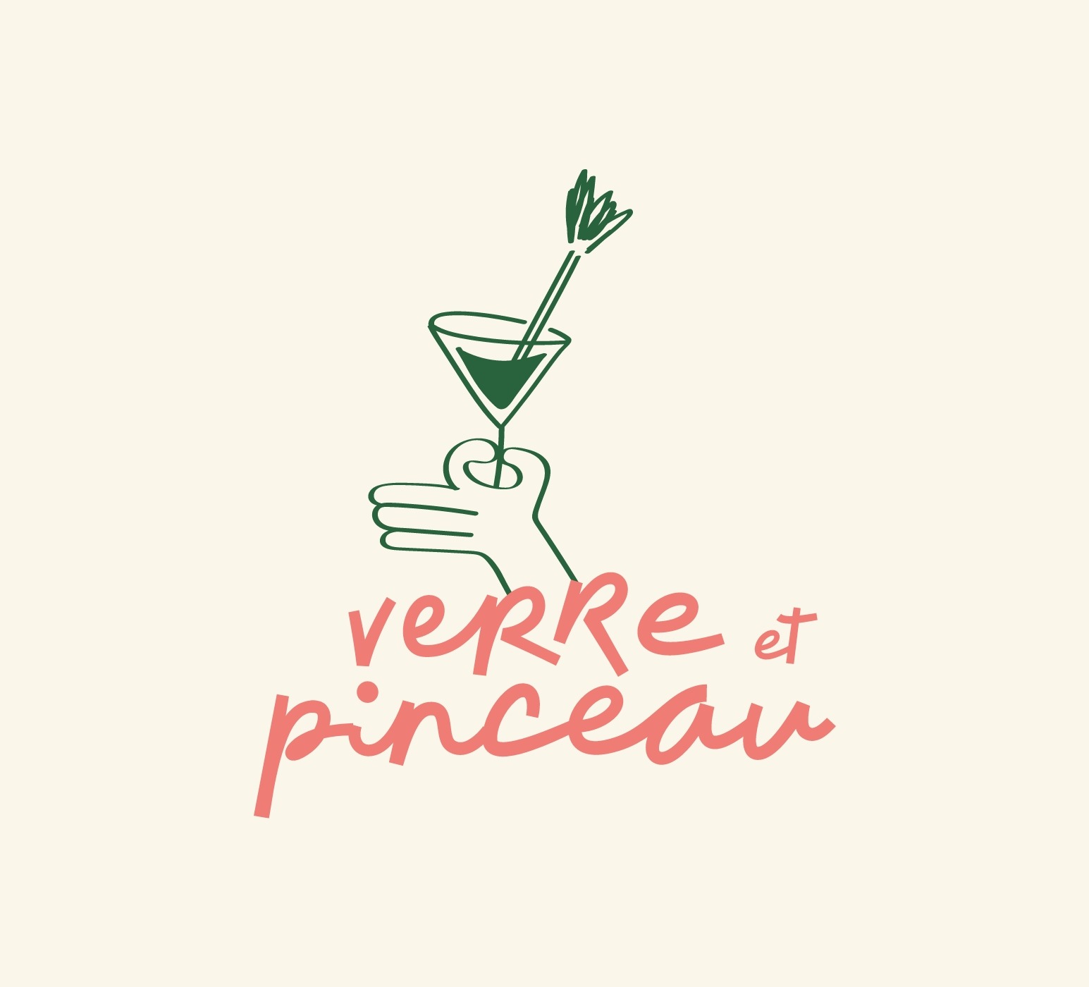 Projet identité de marque - Verre et pinceau
